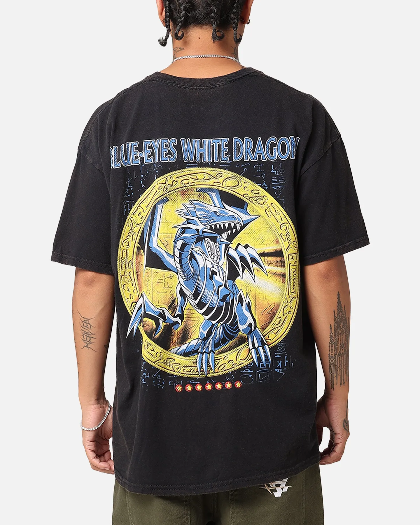 Goat Crew X Yu-Gi-Oh! Blue Eyes White Dragon T-Shirt Black Wash sold by Culture Kings product image thumbnail 2