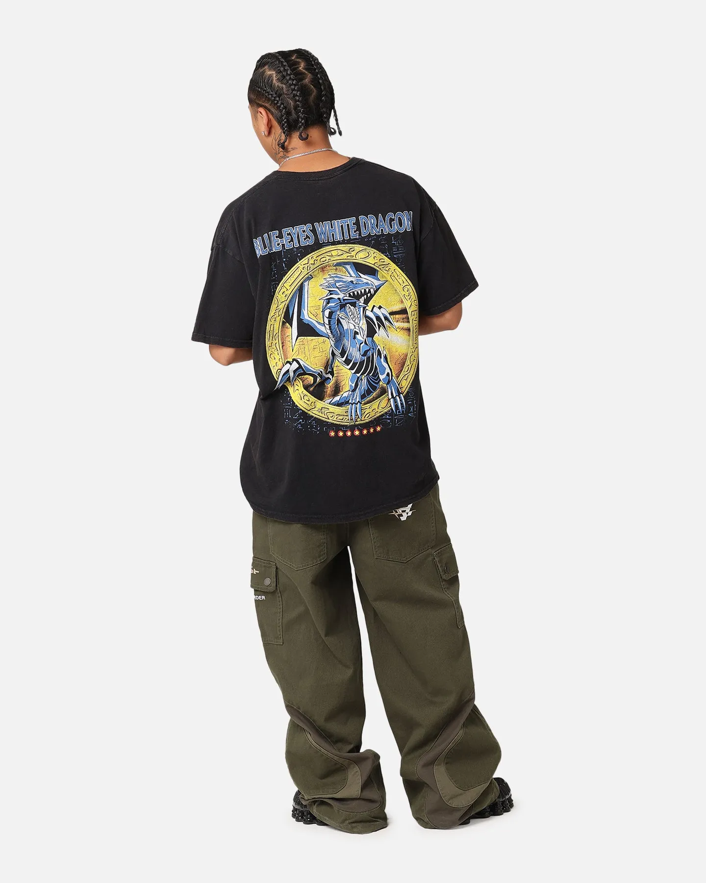 Goat Crew X Yu-Gi-Oh! Blue Eyes White Dragon T-Shirt Black Wash sold by Culture Kings product image thumbnail 4