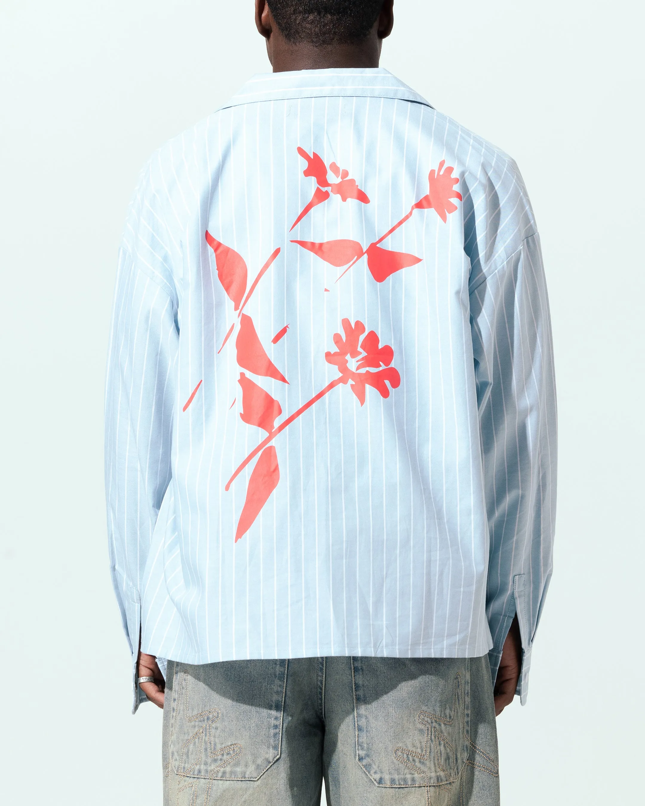 Loiter Oasis Stripe Button Up Shirt Blue Pin Stripe sold by Culture Kings product image thumbnail 2