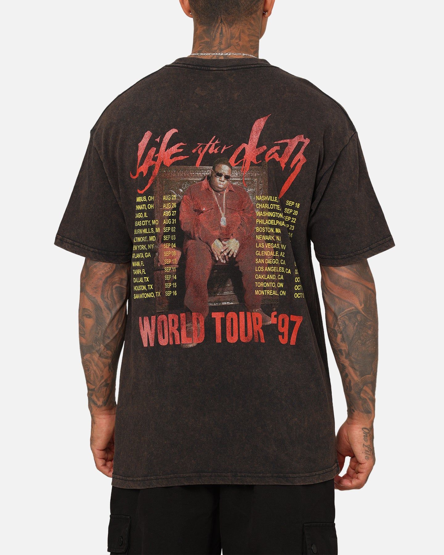 Notorious B.I.G Life After Death Vintage T-Shirt Black Wash sold by Culture Kings product image thumbnail 5