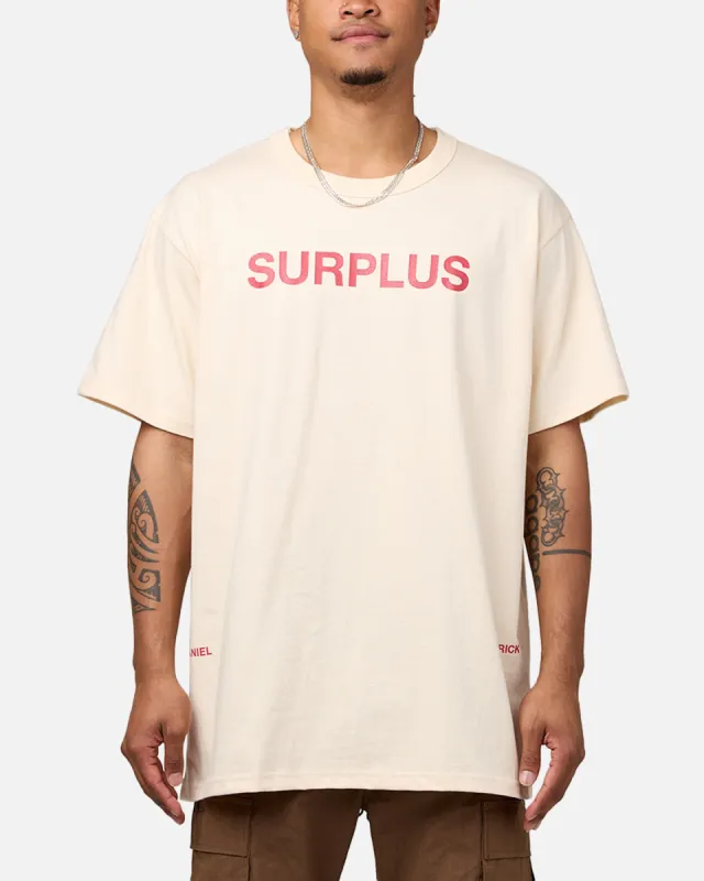 Daniel Patrick Surplus Logo T-Shirt Cream/Maroon sold by Culture Kings