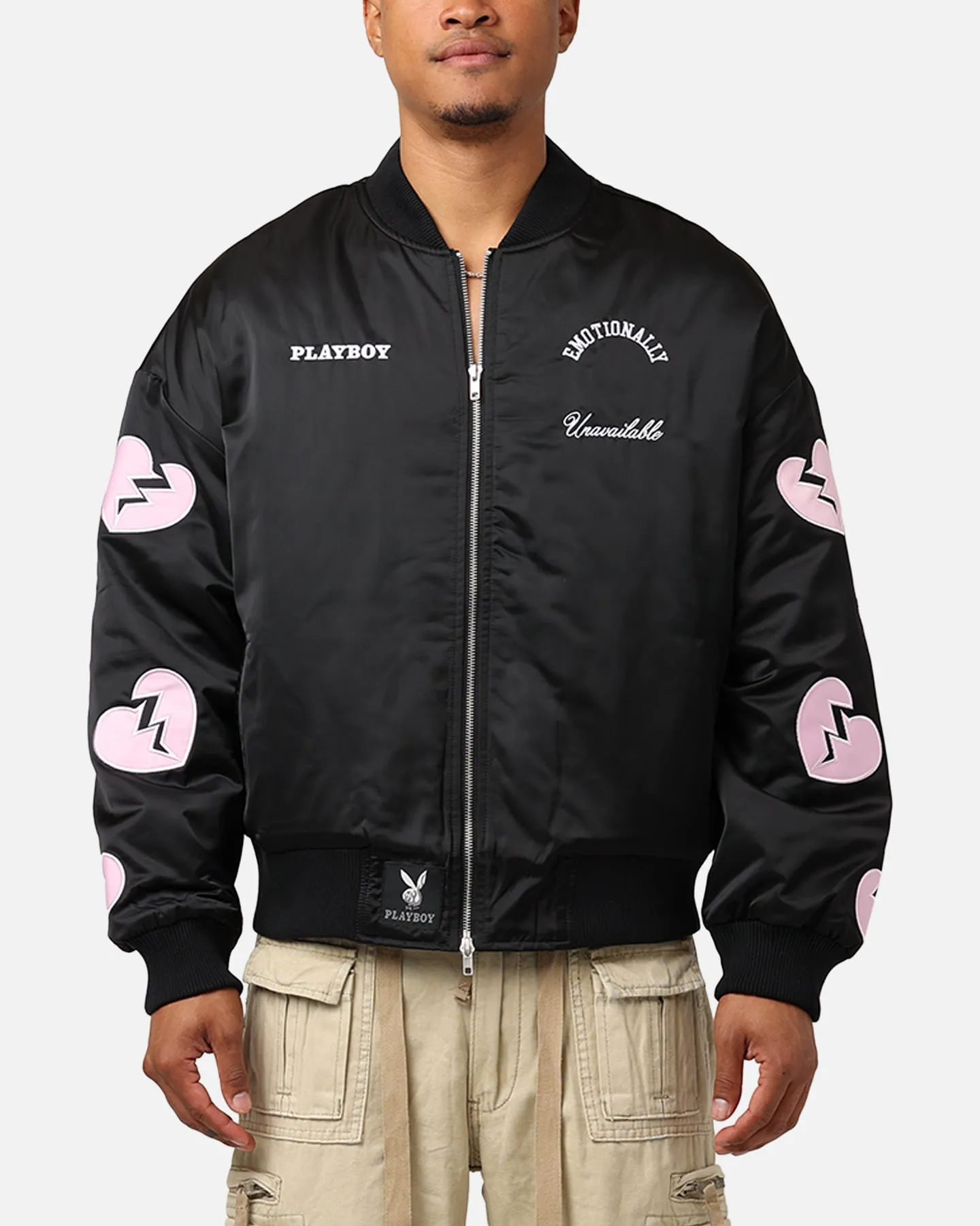 Playboy By Culture Kings Loverboy Bomber Jacket Black sold by Culture Kings product image thumbnail 2