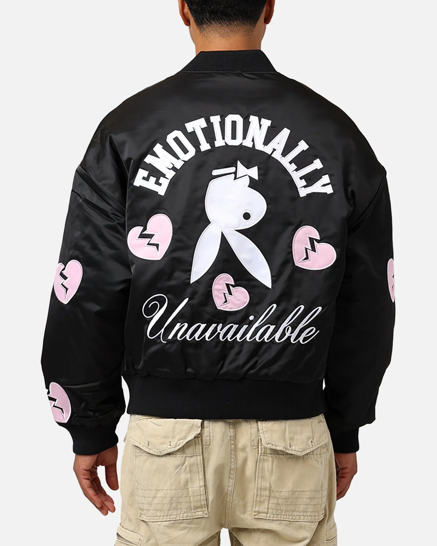 Playboy By Culture Kings Loverboy Bomber Jacket Black sold by Culture Kings