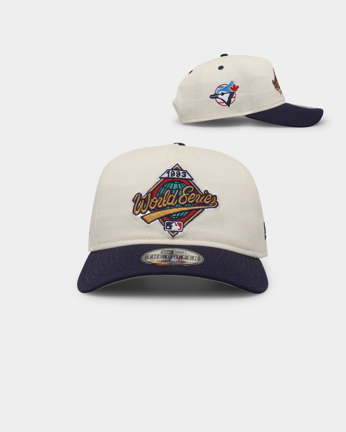 New Era Toronto Blue Jays '1990s World Series Through The Decades' 1993 World Series Golfer Snapback Chrome White sold by Culture Kings