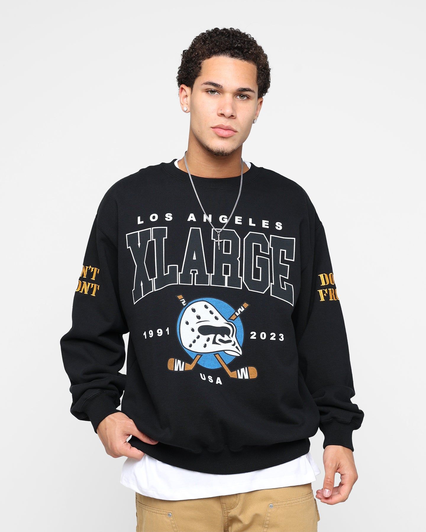 X-Large Hockey Crewneck Sweatshirt Black sold by Culture Kings
