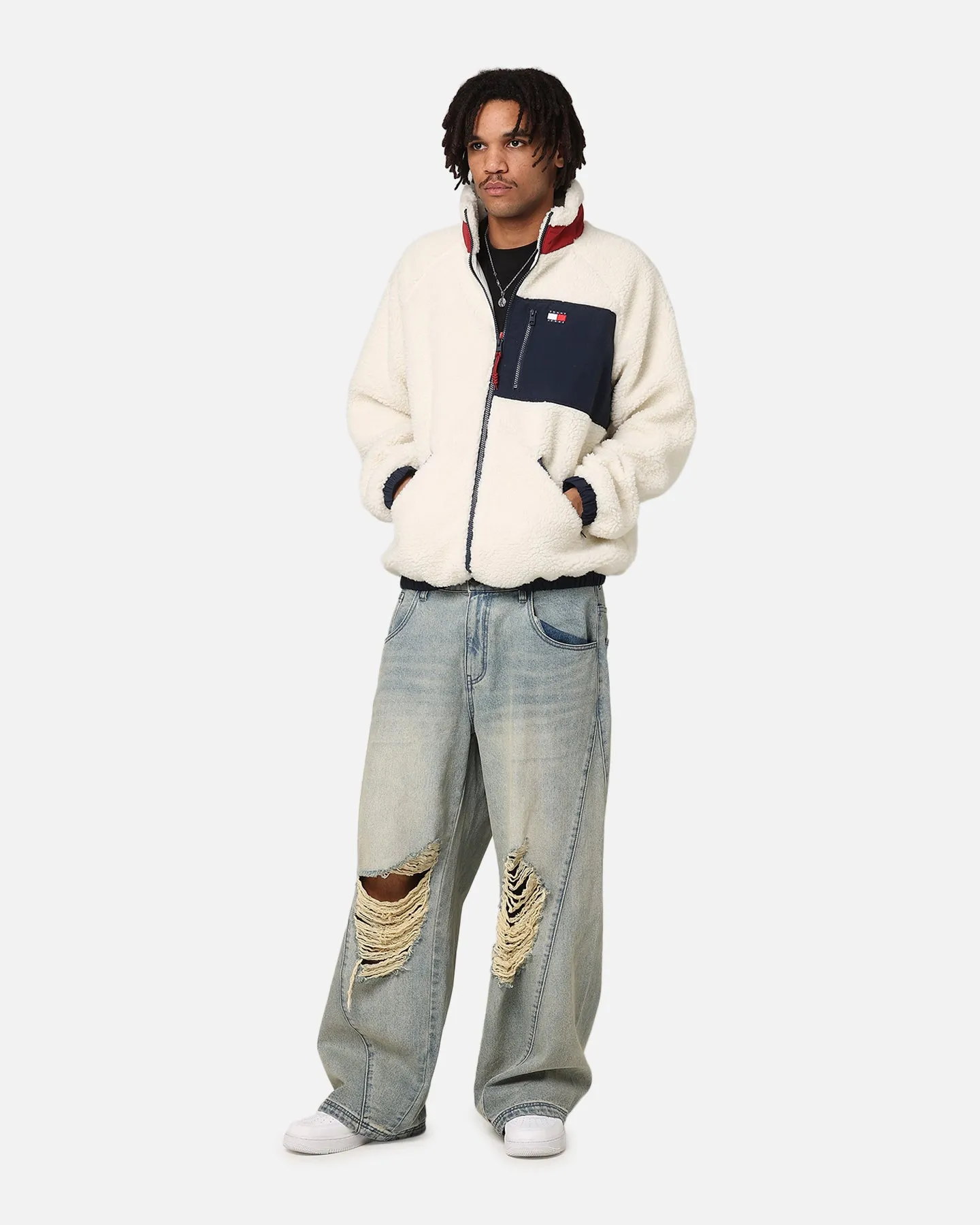 Tommy Jeans TJM Outdoor Teddy Jacket Ancient White/Multi sold by Culture Kings product image thumbnail 2
