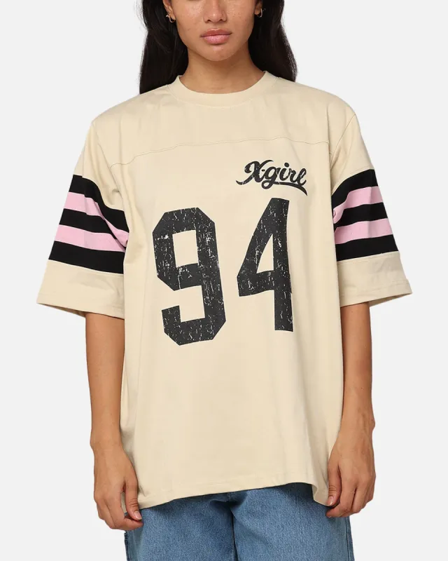 X-Girl Women's Number Sweat T-Shirt Cream sold by Culture Kings