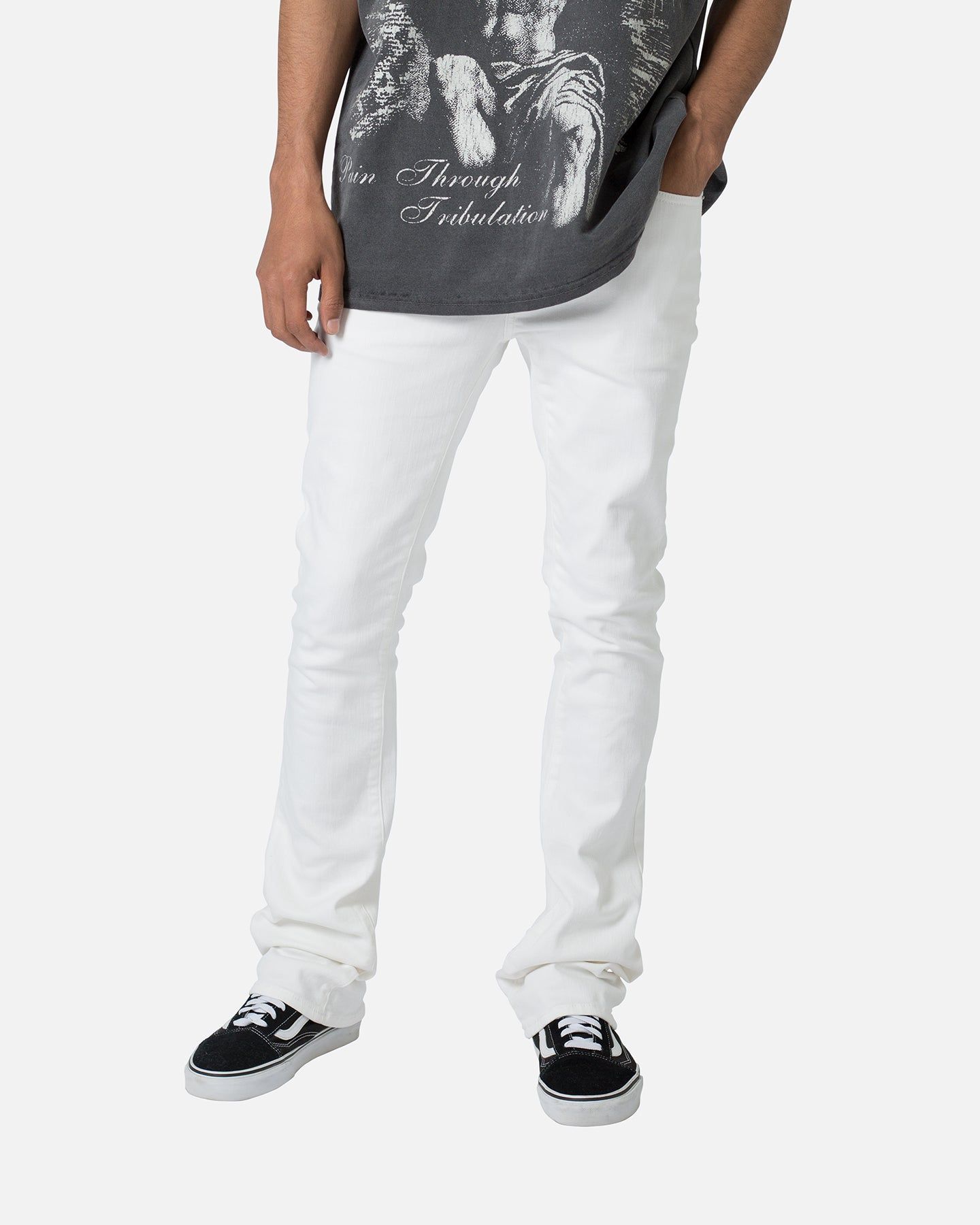 MNML X514 Skinny Stacked Denim Jeans White sold by Culture Kings product image thumbnail 5