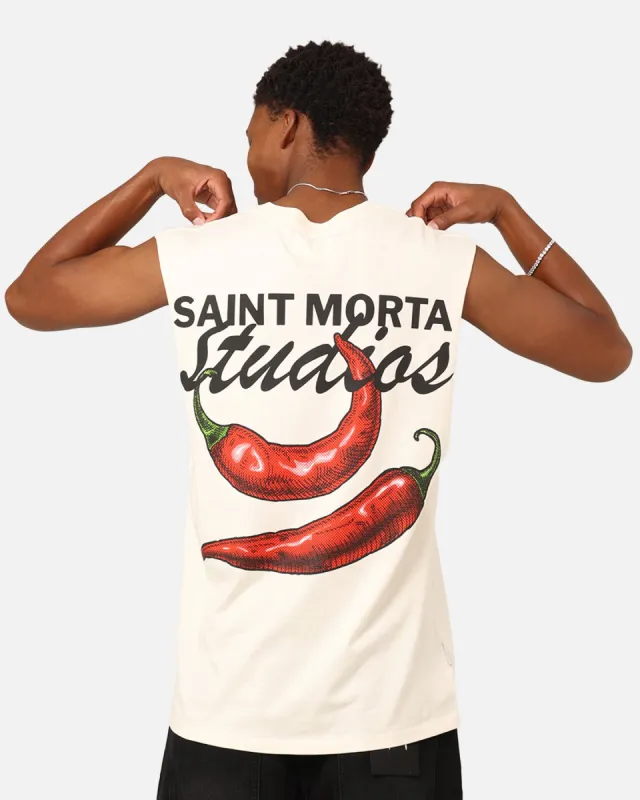 Saint Morta Chilli Fusion Muscle T-Shirt Off White sold by Culture Kings