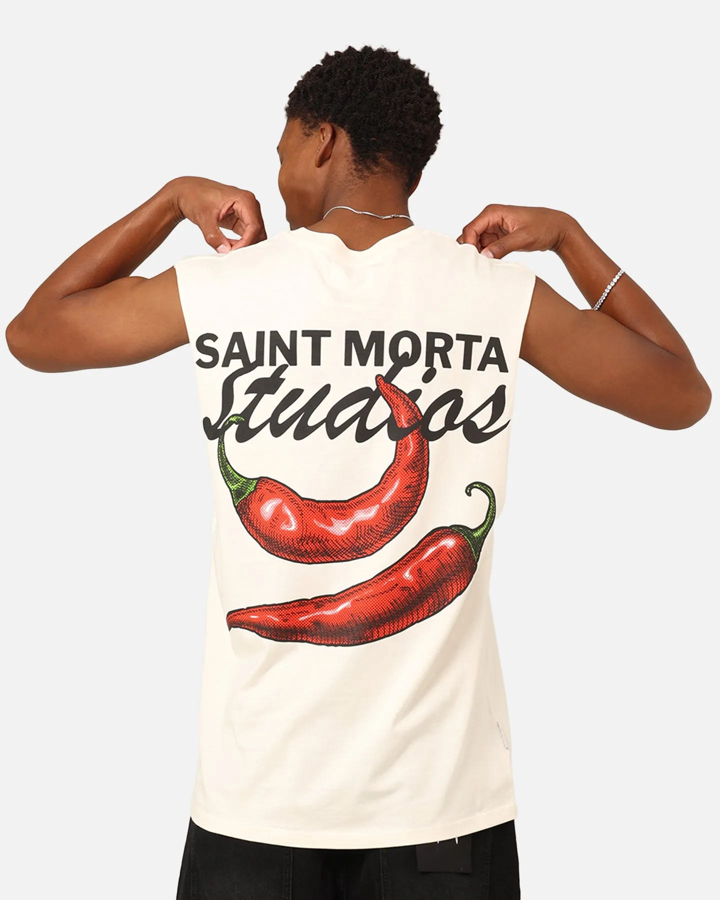 Saint Morta Chilli Fusion Muscle T-Shirt Off White sold by Culture Kings
