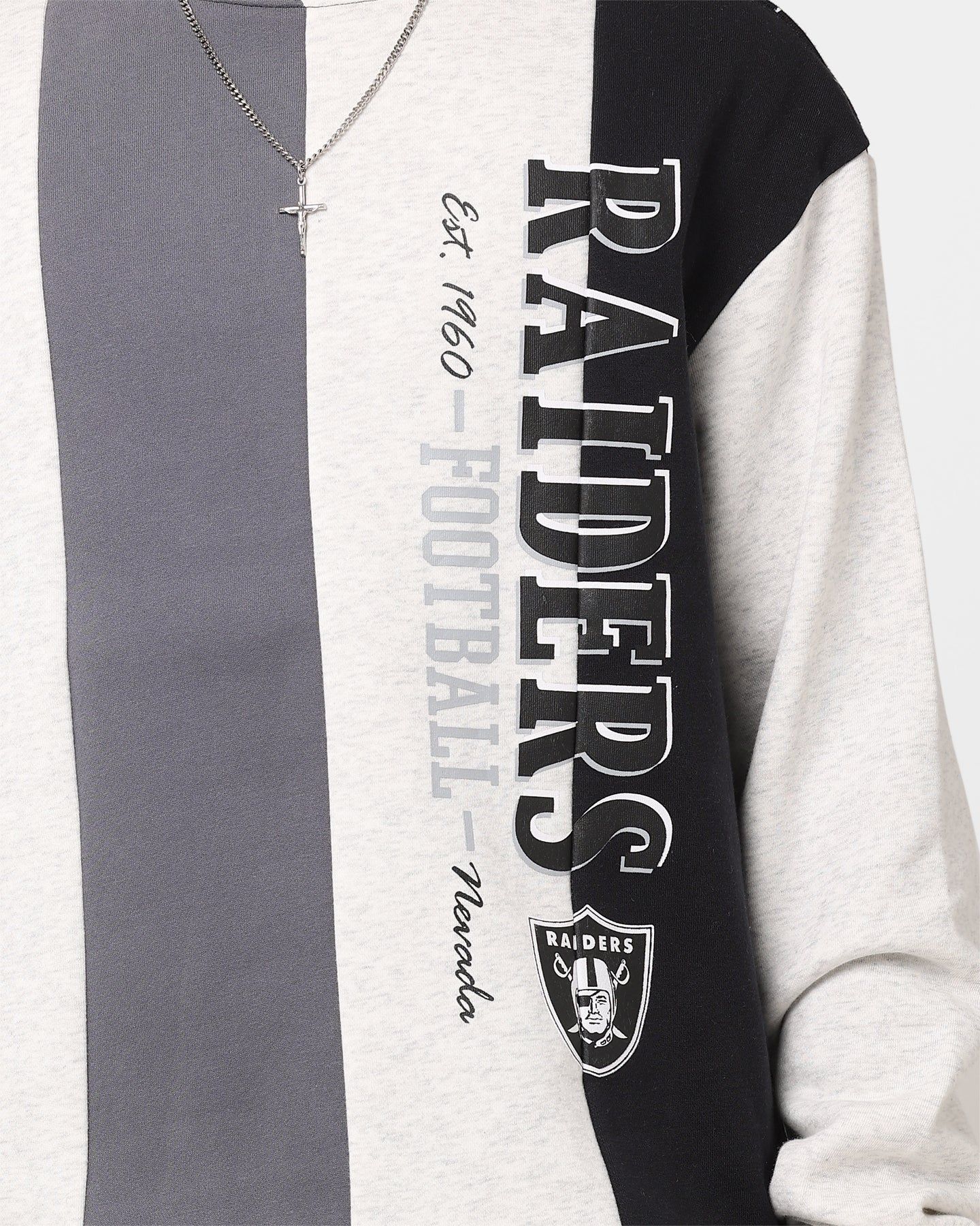 Majestic Athletic Las Vegas Raiders Pinstripe Panel Crewneck Vintage White sold by Culture Kings product image thumbnail 3