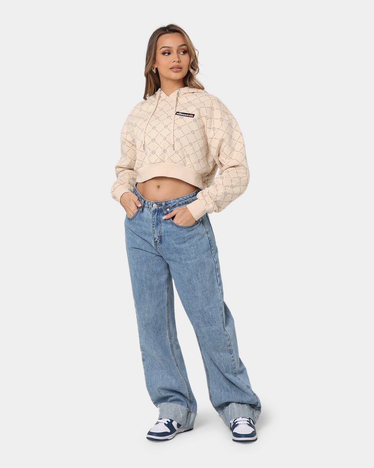 Ellesse Women's Marinell Crop Hoodie Beige sold by Culture Kings product image thumbnail 2