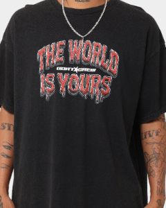 Goat Crew The World Is Yours Vintage T-Shirt Black Wash sold by Culture Kings
