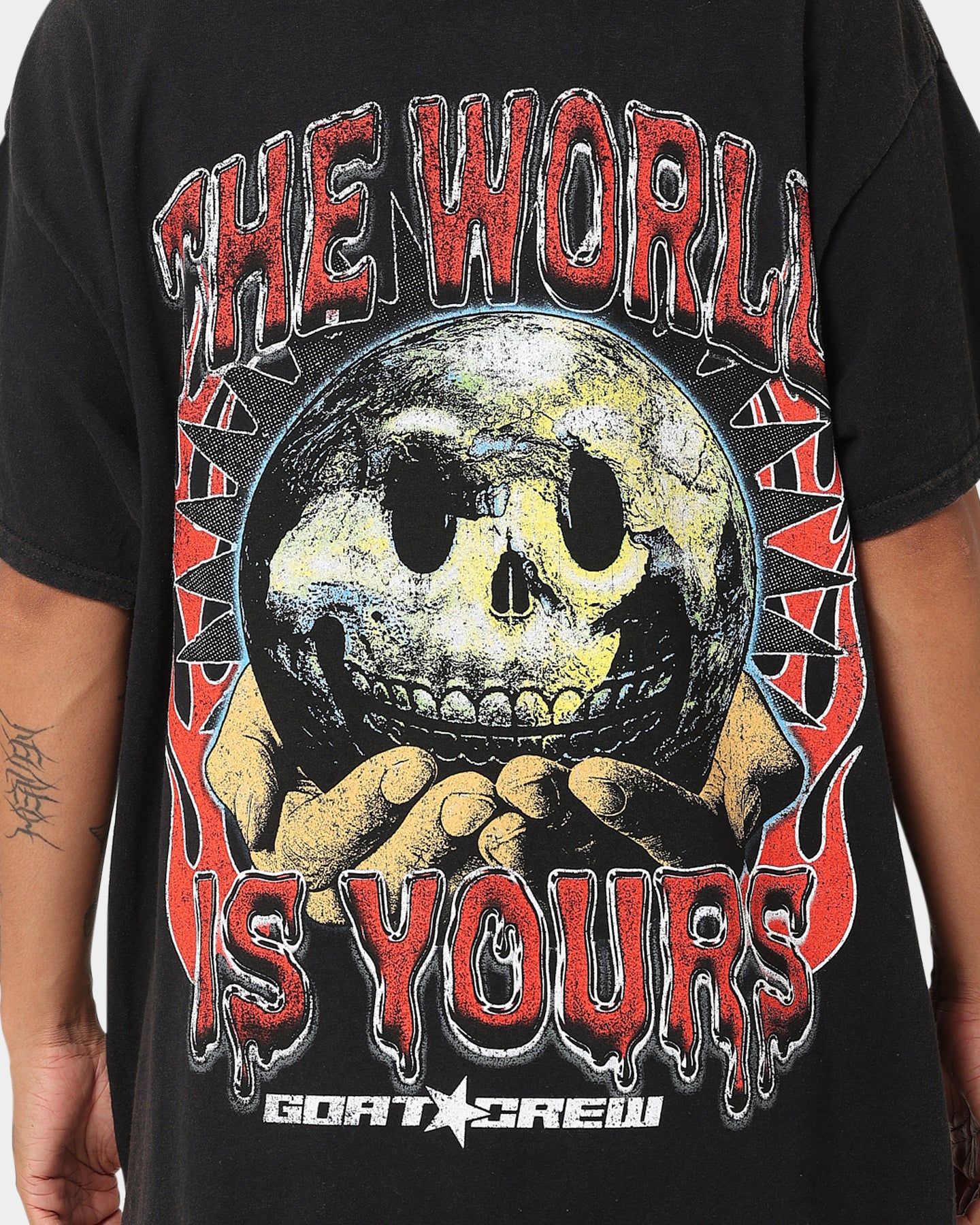 Goat Crew The World Is Yours Vintage T-Shirt Black Wash sold by Culture Kings product image thumbnail 5
