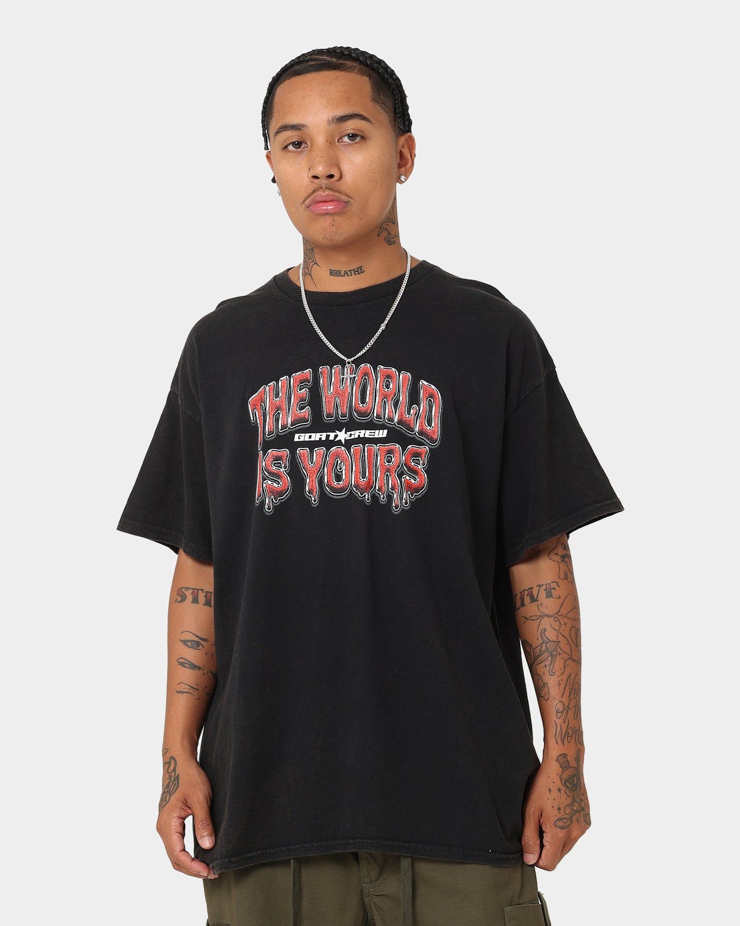 Goat Crew The World Is Yours Vintage T-Shirt Black Wash sold by Culture Kings product image thumbnail 2