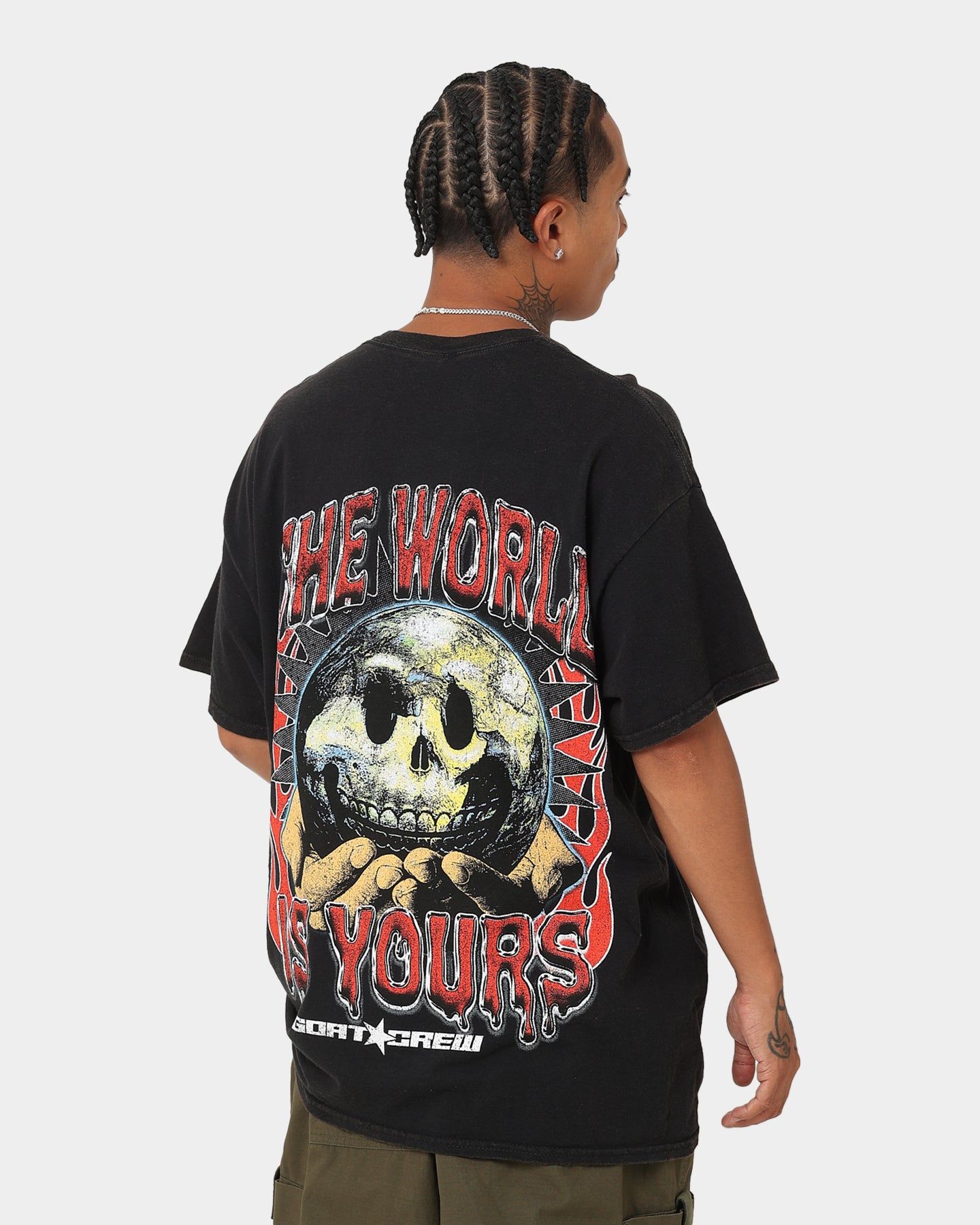 Goat Crew The World Is Yours Vintage T-Shirt Black Wash sold by Culture Kings