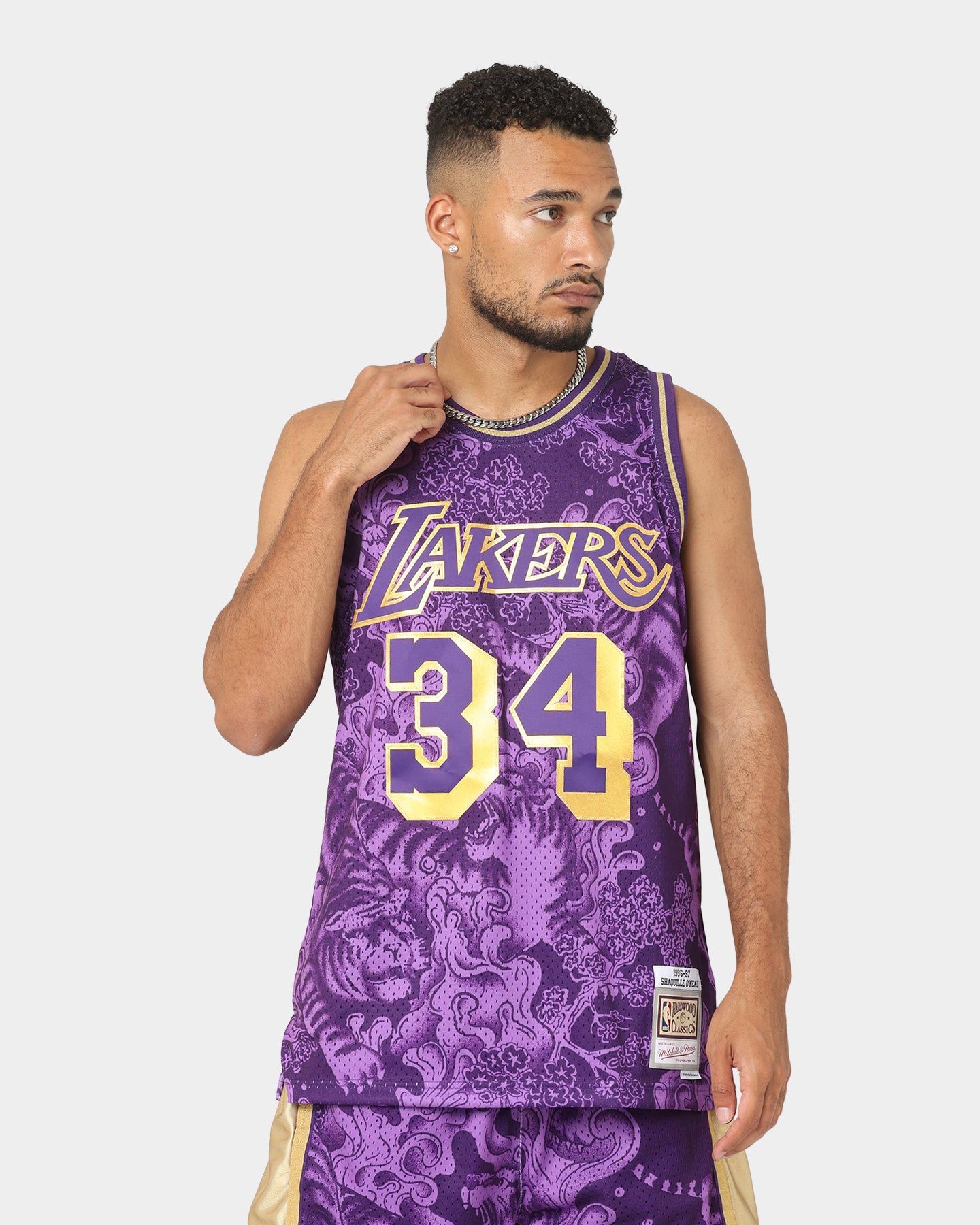 Mitchell & Ness Los Angeles Lakers Shaquille O'Neal #34 CNY 4.0 Swingman Jersey Dark Purple sold by Culture Kings