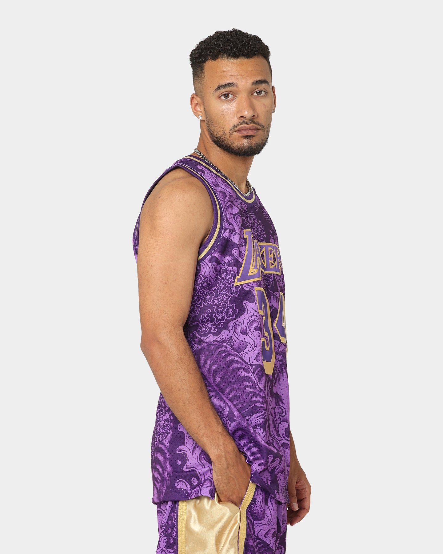 Mitchell & Ness Los Angeles Lakers Shaquille O'Neal #34 CNY 4.0 Swingman Jersey Dark Purple sold by Culture Kings product image thumbnail 5