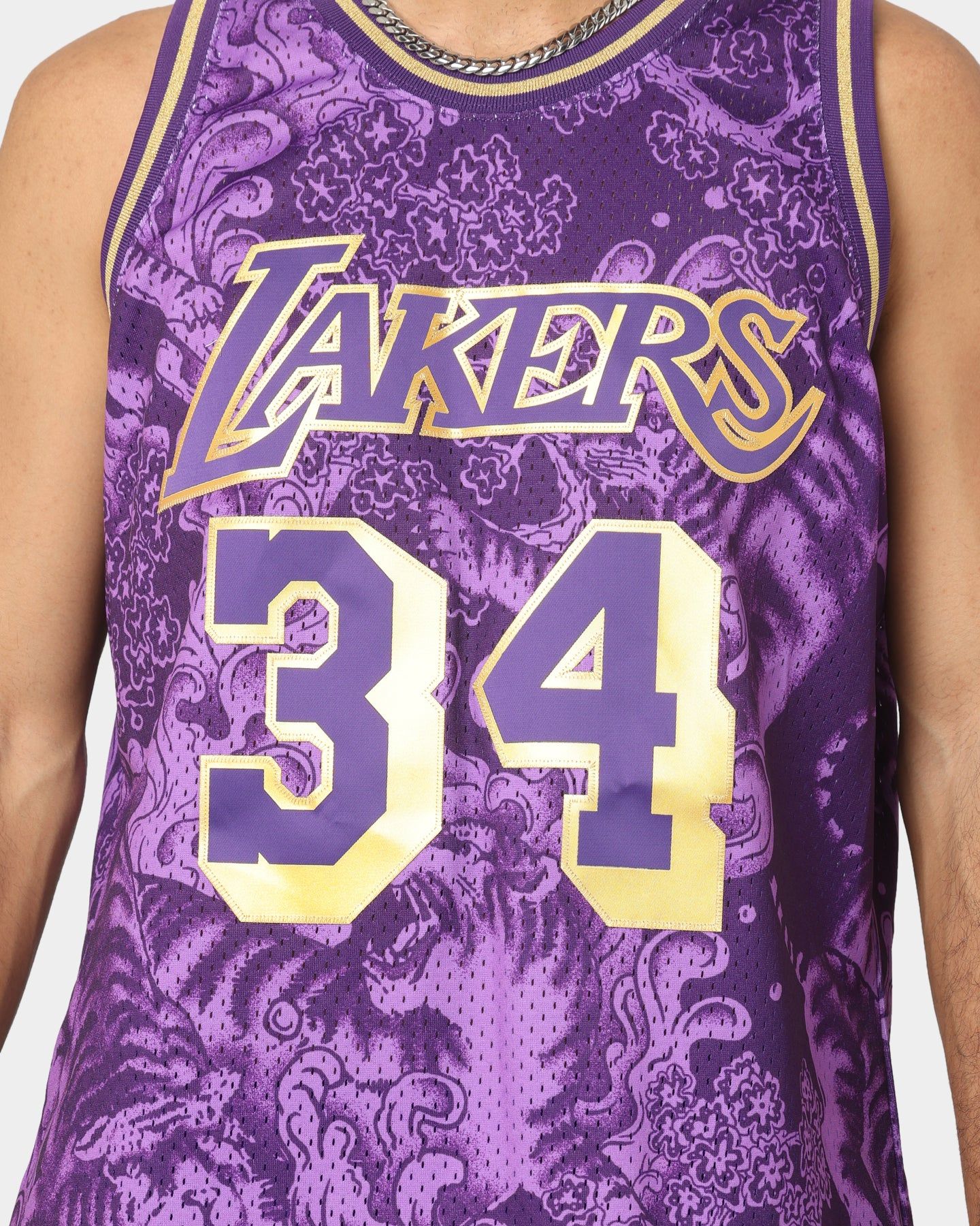 Mitchell & Ness Los Angeles Lakers Shaquille O'Neal #34 CNY 4.0 Swingman Jersey Dark Purple sold by Culture Kings product image thumbnail 3