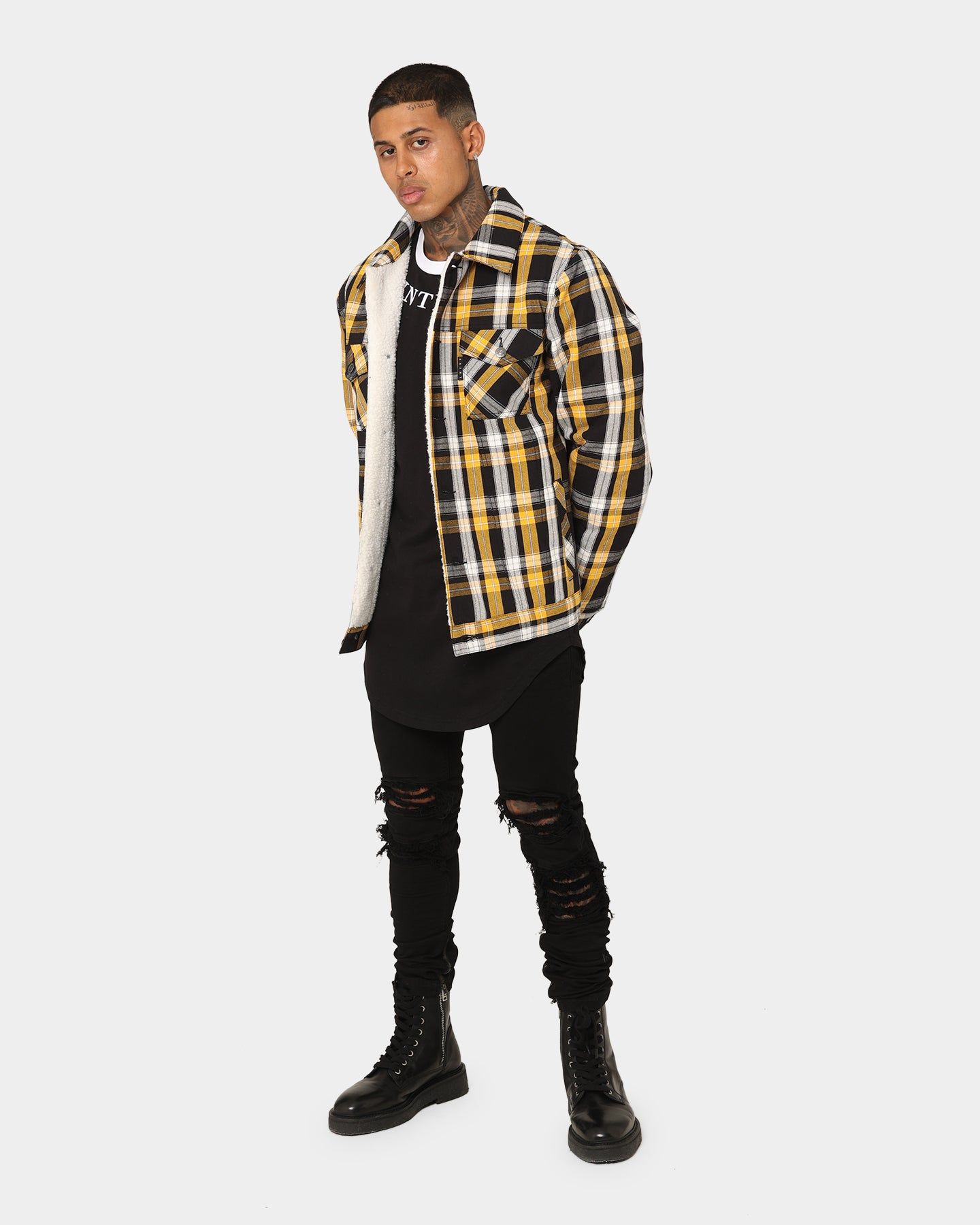 Saint Morta Prima Sherpa Jacket Black/Yellow sold by Culture Kings product image thumbnail 2
