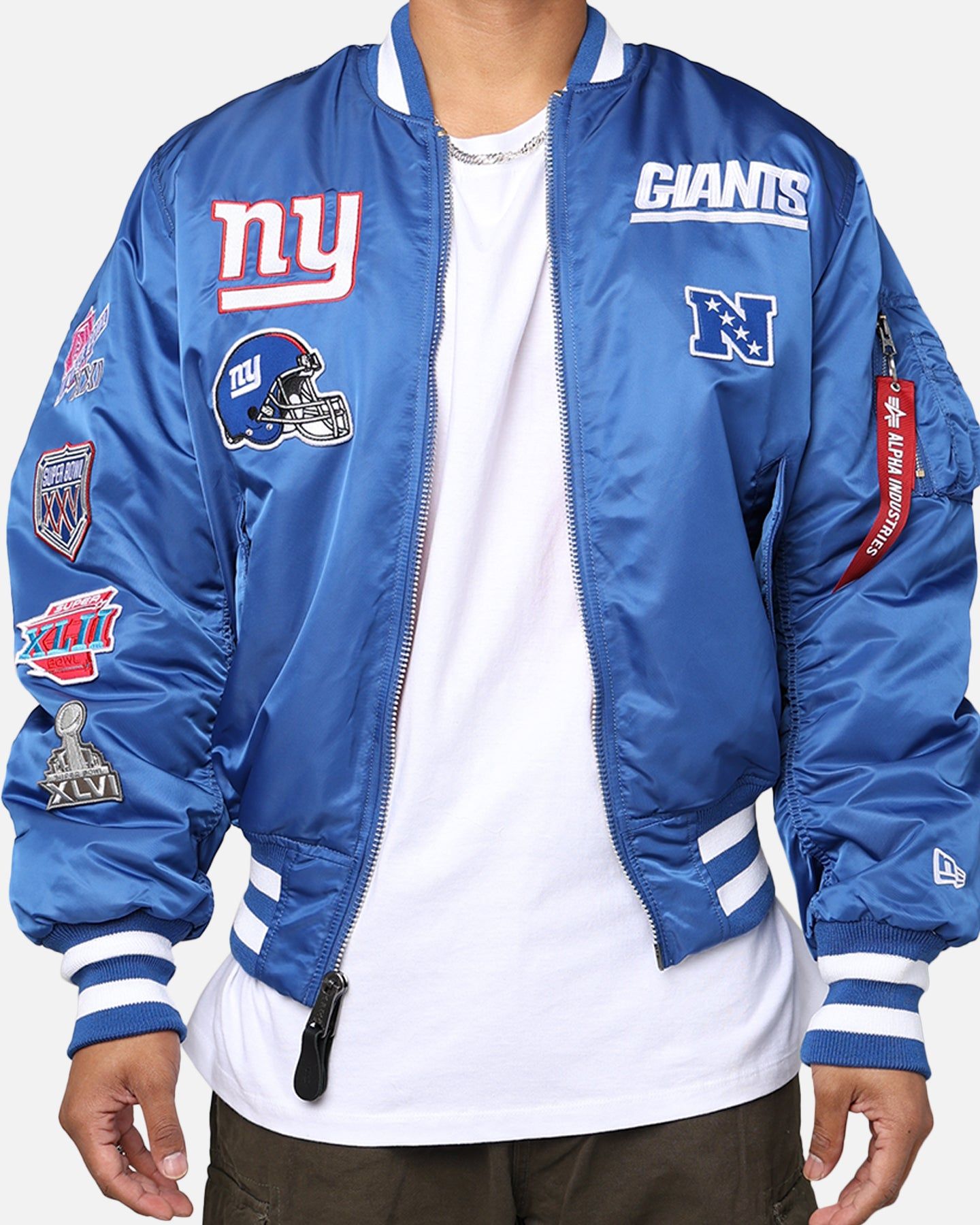 New Era X Alpha Series X NFL New York Giants MA-1 Bomber Jacket Royal/Red sold by Culture Kings product image thumbnail 4