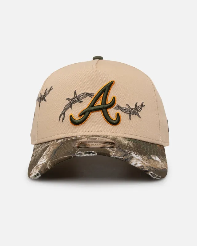 New Era Atlanta Braves 'Real Tree Edge Grit' 9FORTY A-Frame Snapback Oat Milk/Real Tree sold by Culture Kings