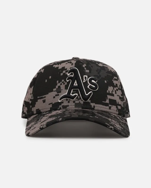 New Era Oakland Athletics 'Black Digi Camo' 9FORTY A-Frame Snapback Black/Grey sold by Culture Kings