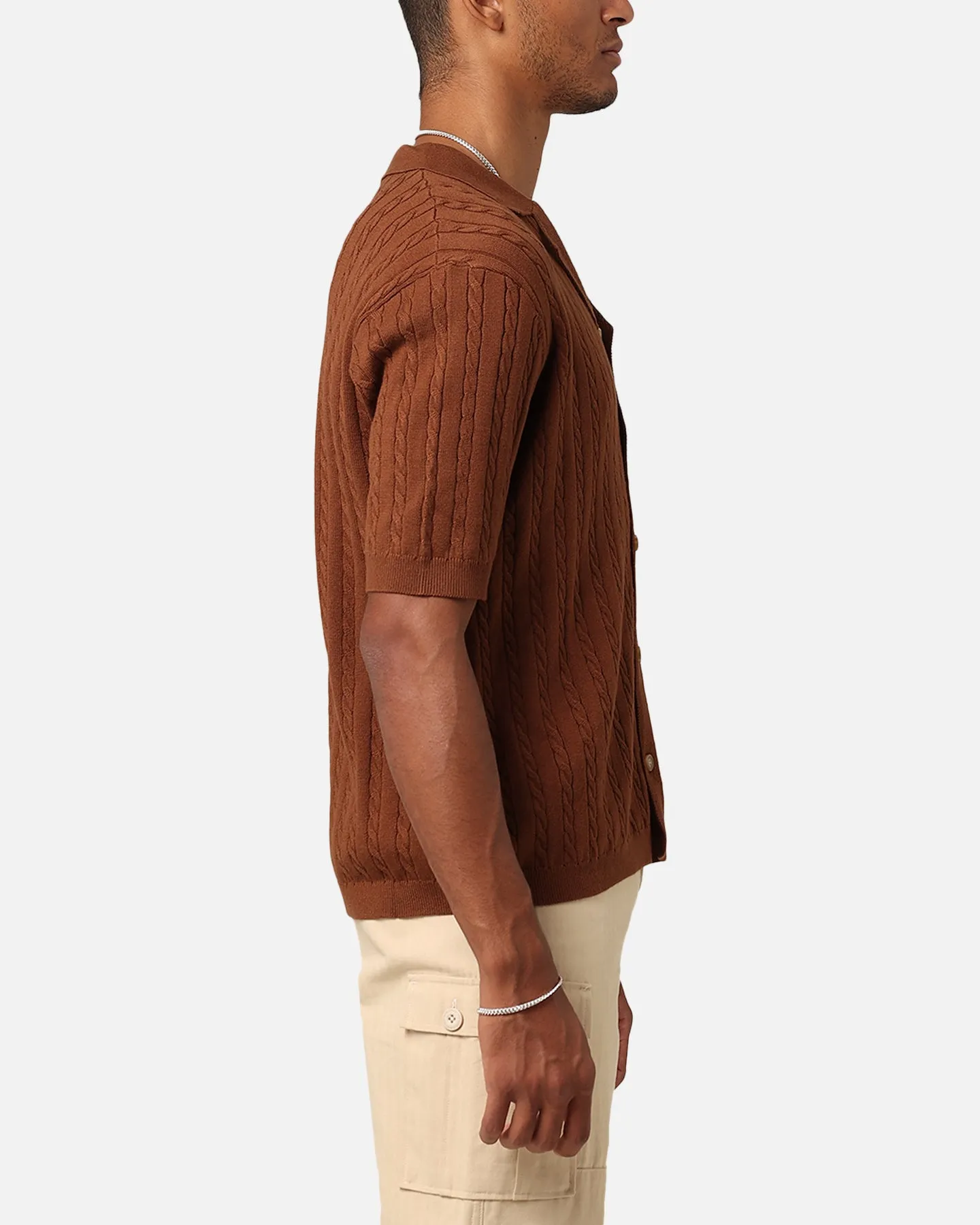 XXIII Terry Knit Button Up Shirt Brown sold by Culture Kings product image thumbnail 4