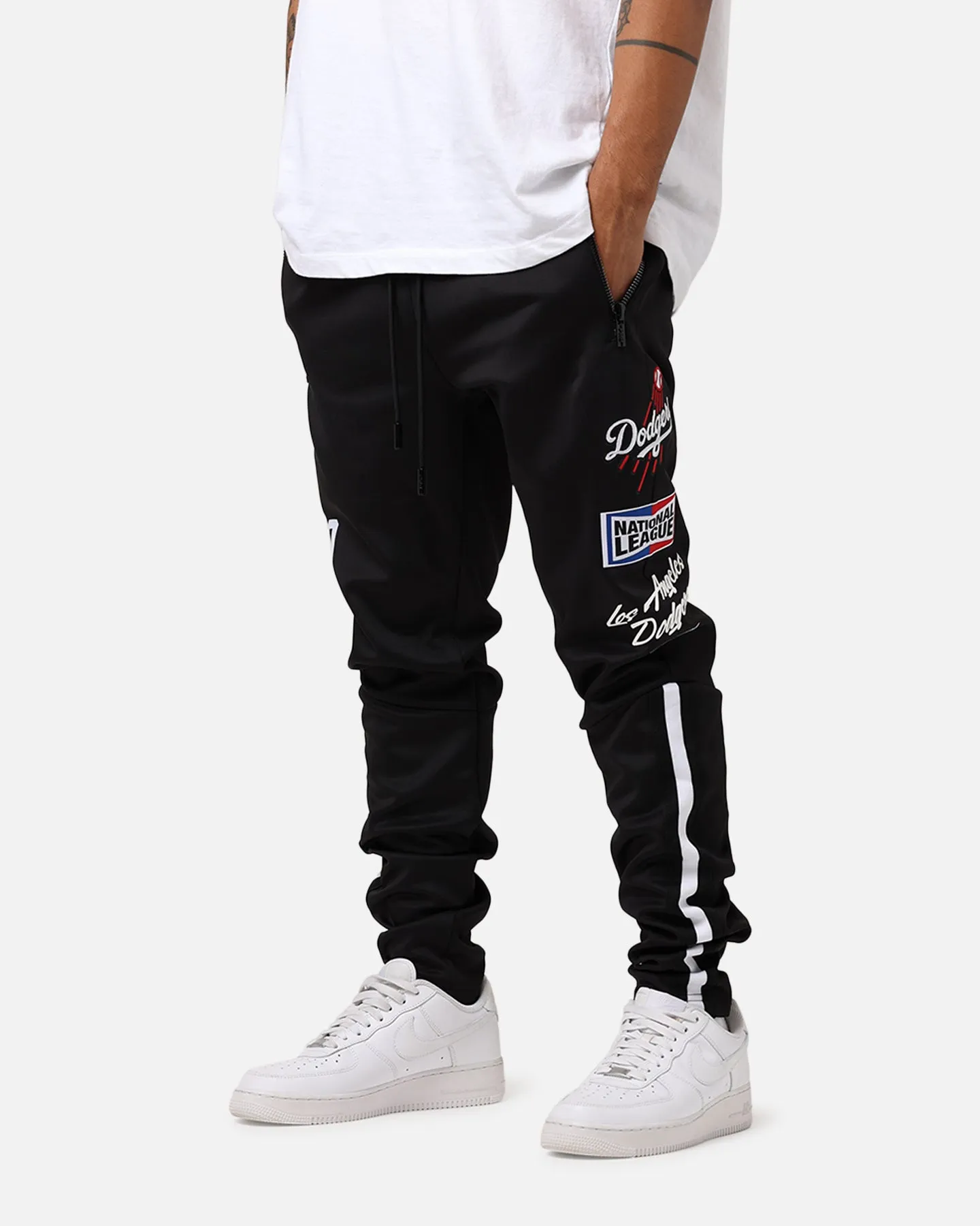 Pro Standard Los Angeles Dodgers Fast Lane Track Pants Black sold by Culture Kings product image thumbnail 4