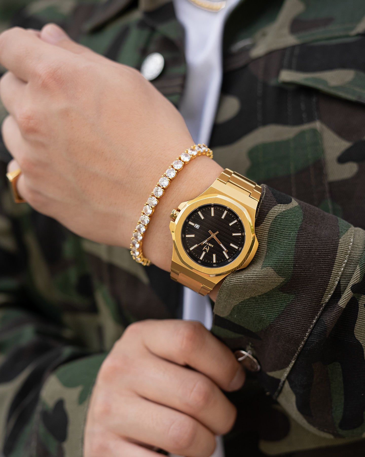 Meister Day Trip Watch Gold/Black sold by Culture Kings