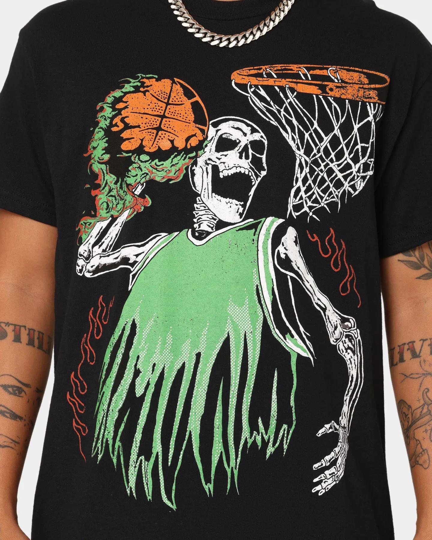 Goat Crew Playoff Skeleton T-Shirt Black/Green sold by Culture Kings product image thumbnail 3