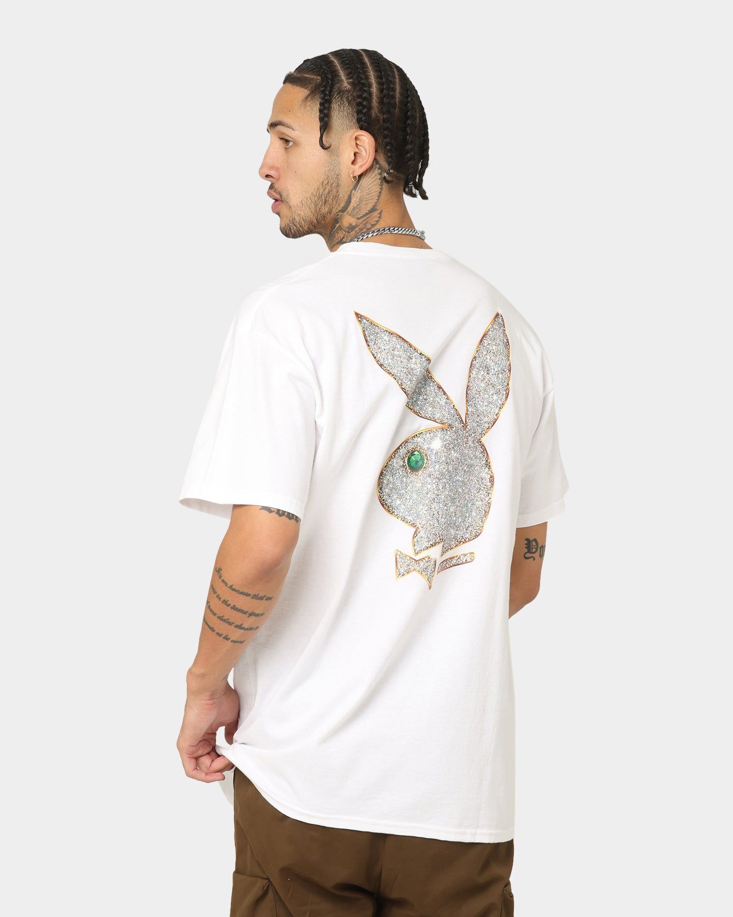 HUF X Playboy VVS Logo T-Shirt White sold by Culture Kings
