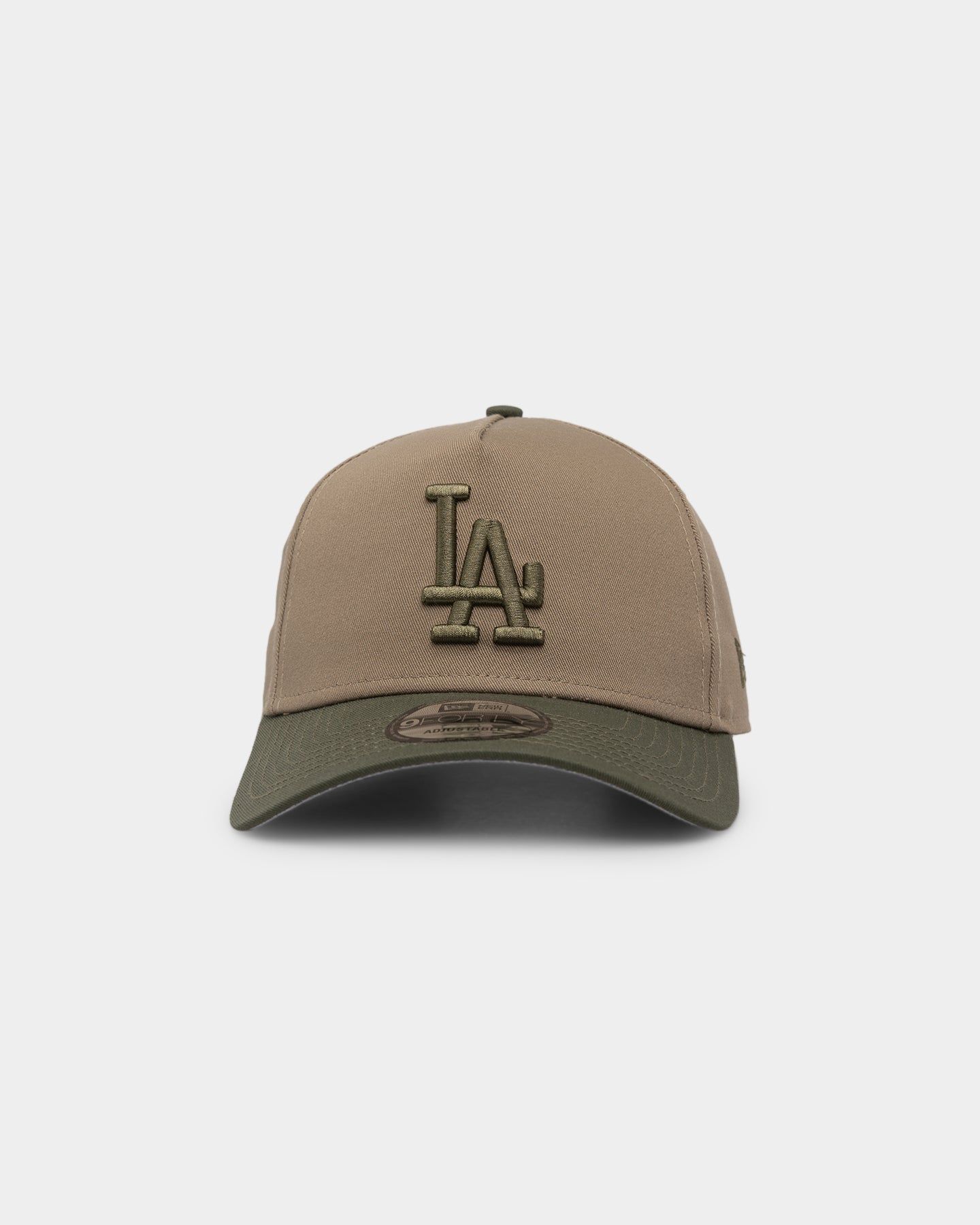 New Era Los Angeles Dodgers Q223 9FORTY A-Frame Surplus Snapback Beige/Khaki sold by Culture Kings