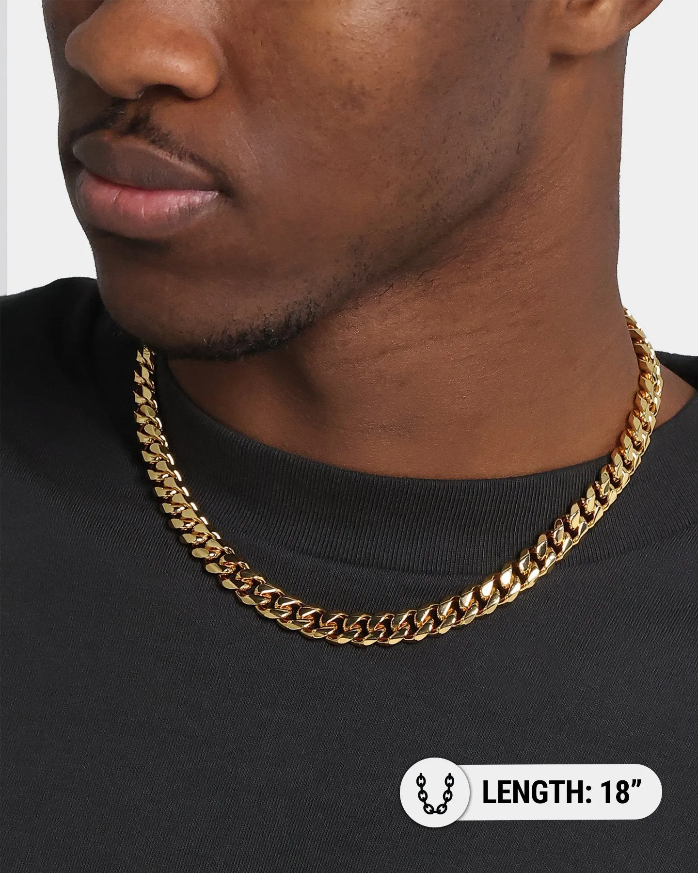 Saint Morta 10MM Cuban Chain Gold sold by Culture Kings product image thumbnail 4