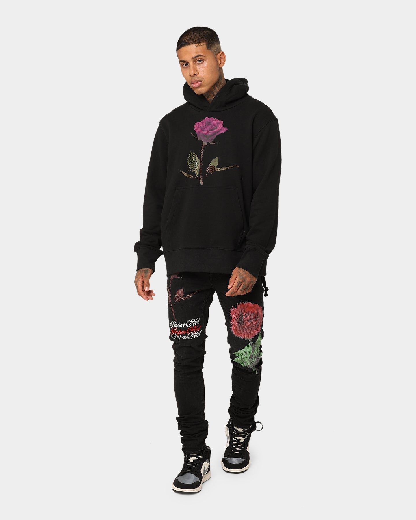 Ksubi Pixel Flower Kash Hoodie Jet Black sold by Culture Kings product image thumbnail 3