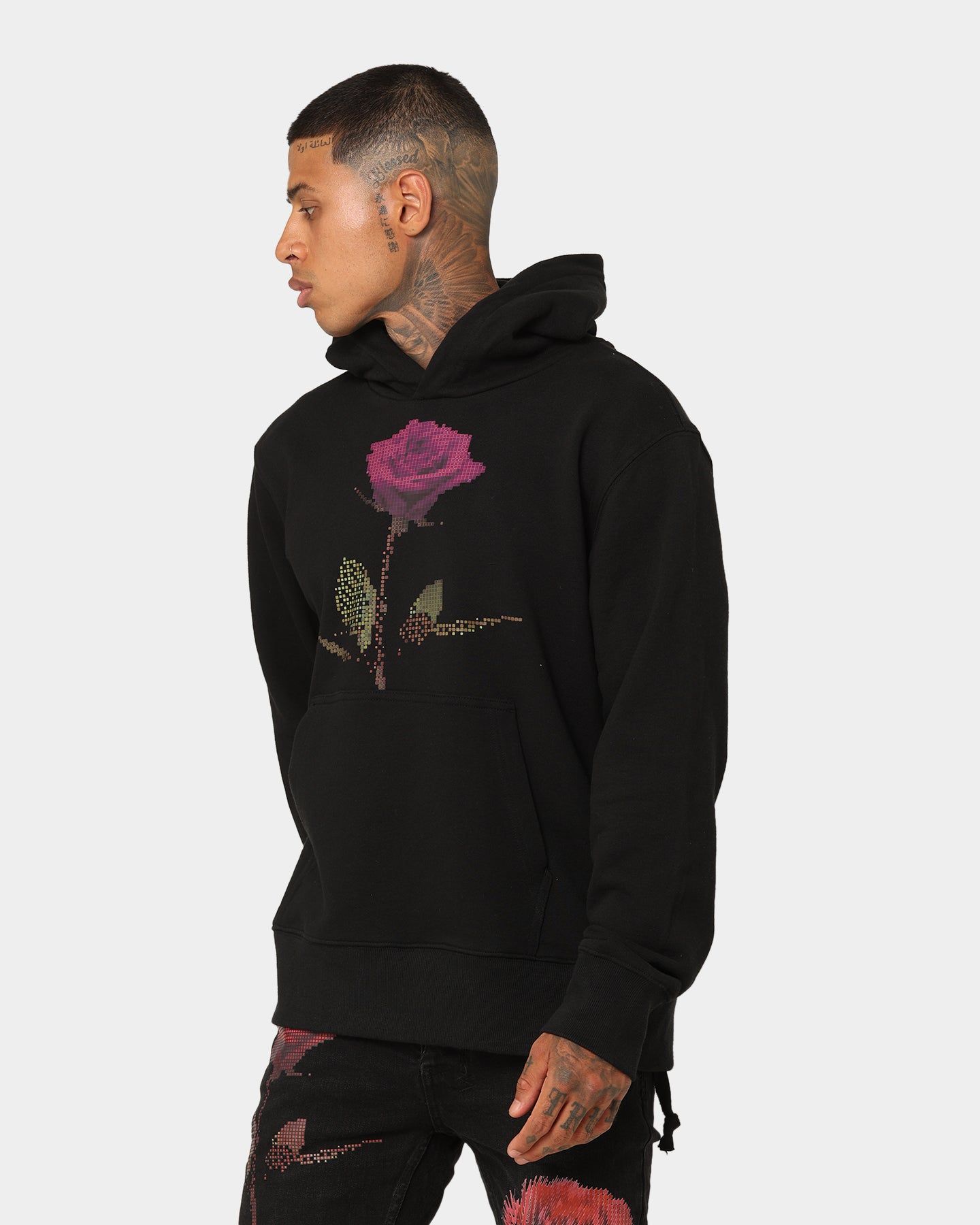 Ksubi Pixel Flower Kash Hoodie Jet Black sold by Culture Kings product image thumbnail 7