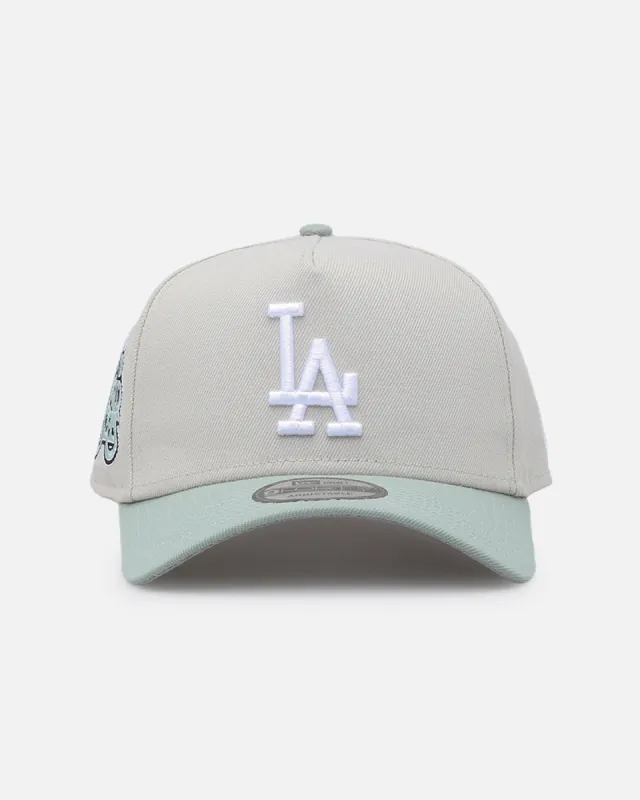 New Era Los Angeles Dodgers 'Sea Glass' 9FORTY A-Frame Snapback Stone/Green sold by Culture Kings
