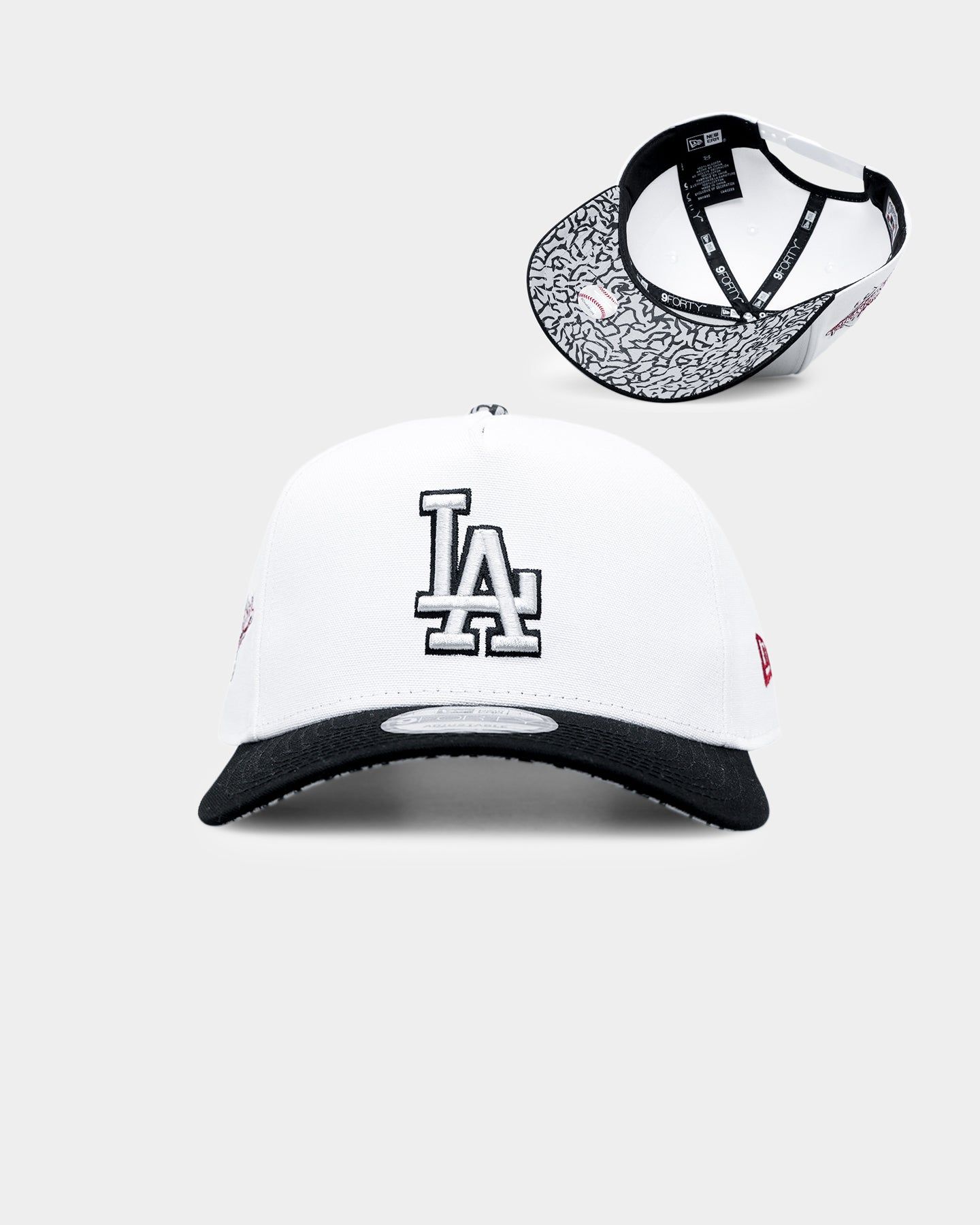 New Era Los Angeles Dodgers 'Cement Grey' 9FORTY A-Frame Snapback White sold by Culture Kings