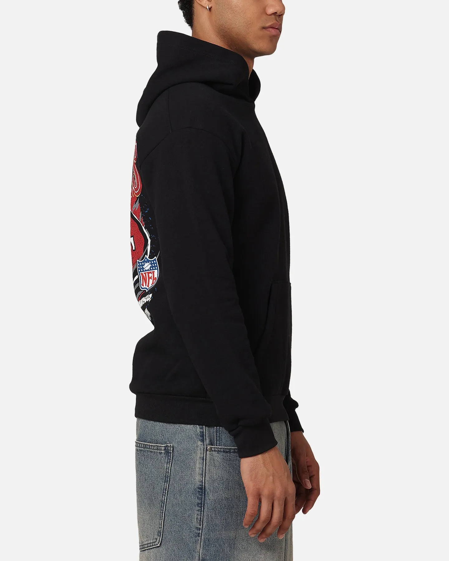 Mitchell & Ness San Francisco 49ers Flames Hoodie Faded Black sold by Culture Kings product image thumbnail 5
