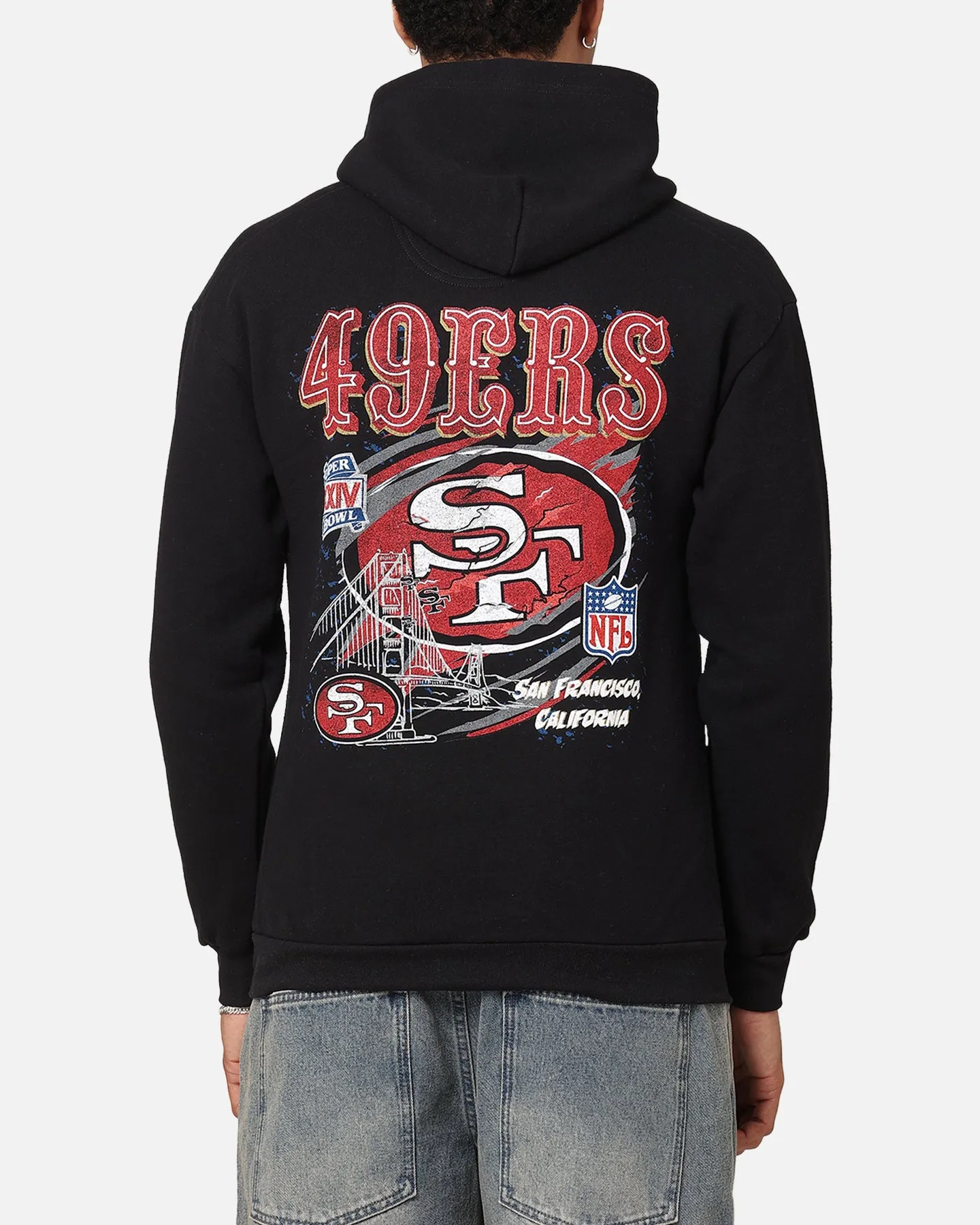 Mitchell & Ness San Francisco 49ers Flames Hoodie Faded Black sold by Culture Kings
