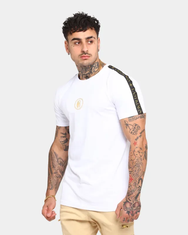 Last Kings Lavish Tape Short Sleeve T-Shirt White/Gold sold by Culture Kings