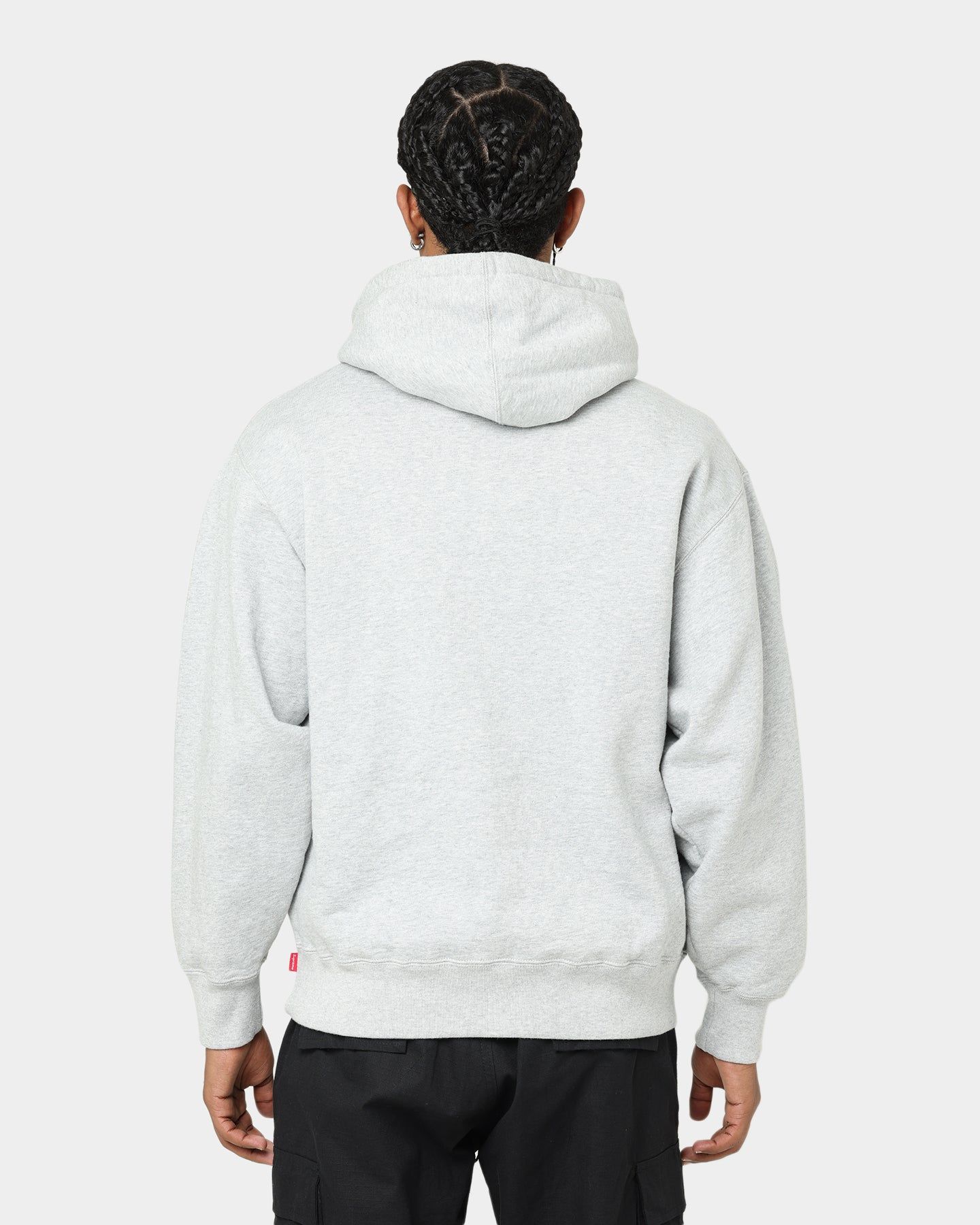 Supreme Raised Embroidery Hooded Sweatshirt Heather Grey sold by Culture Kings product image thumbnail 4
