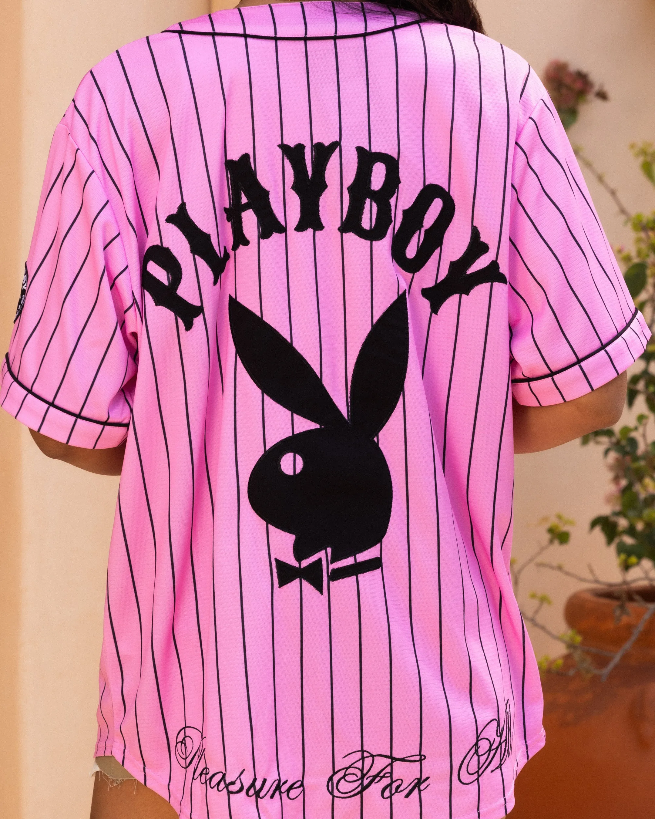Playboy By Culture Kings Bunny Baseball Shirt Jersey Pink sold by Culture Kings product image thumbnail 5