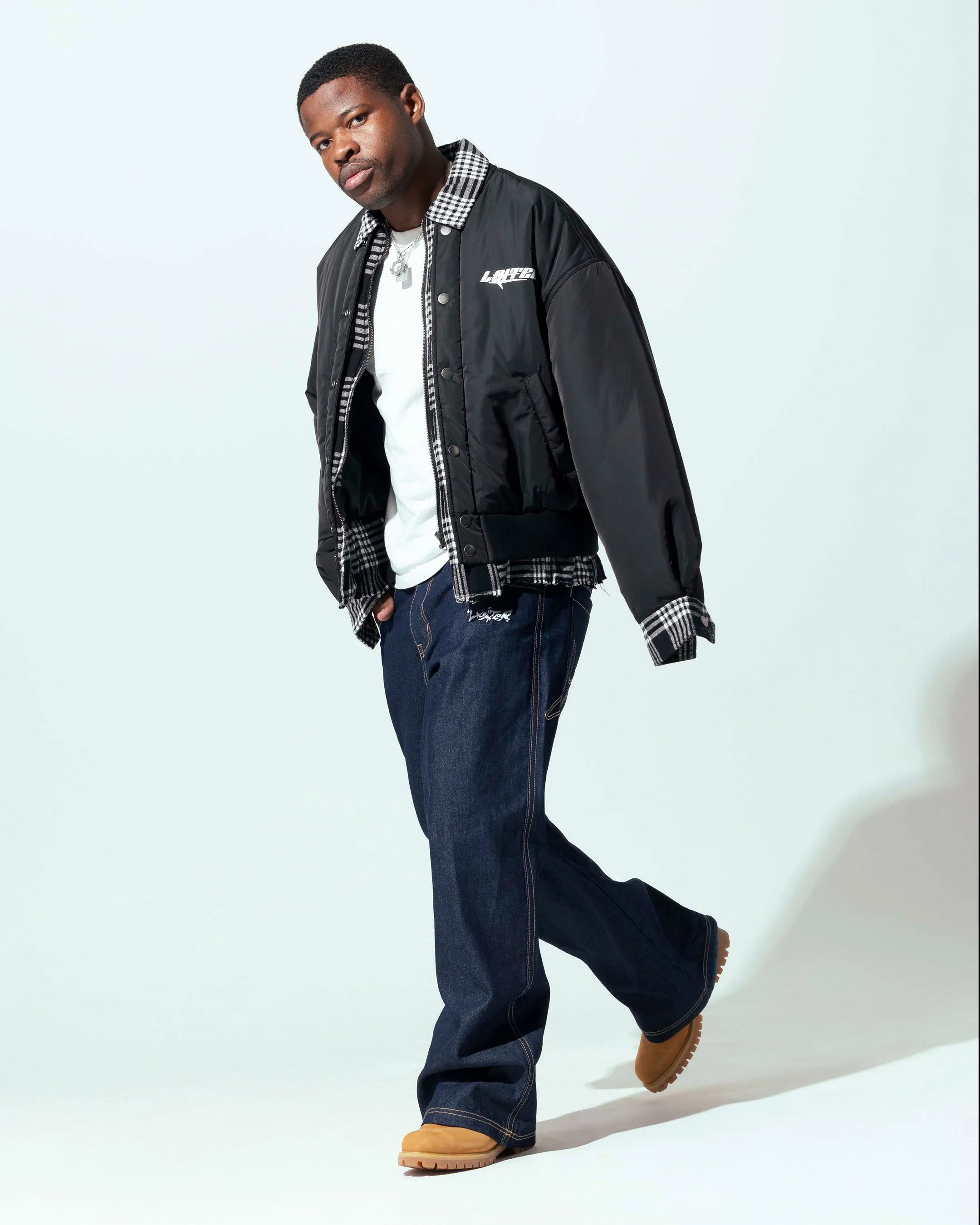 Loiter Shadow Layered Bomber Jacket Black sold by Culture Kings product image thumbnail 3