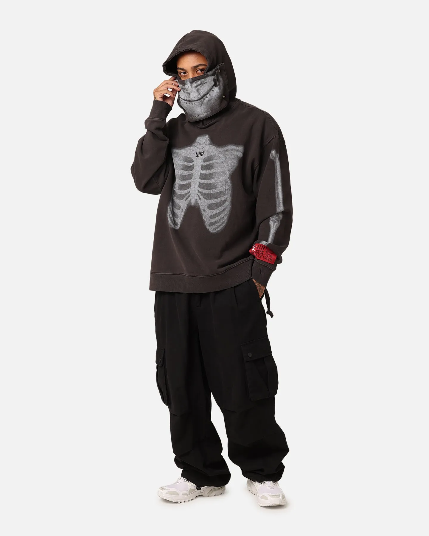 Ksubi X Trippie Redd Skeleton Biggie Hoodie Faded Black sold by Culture Kings product image thumbnail 4