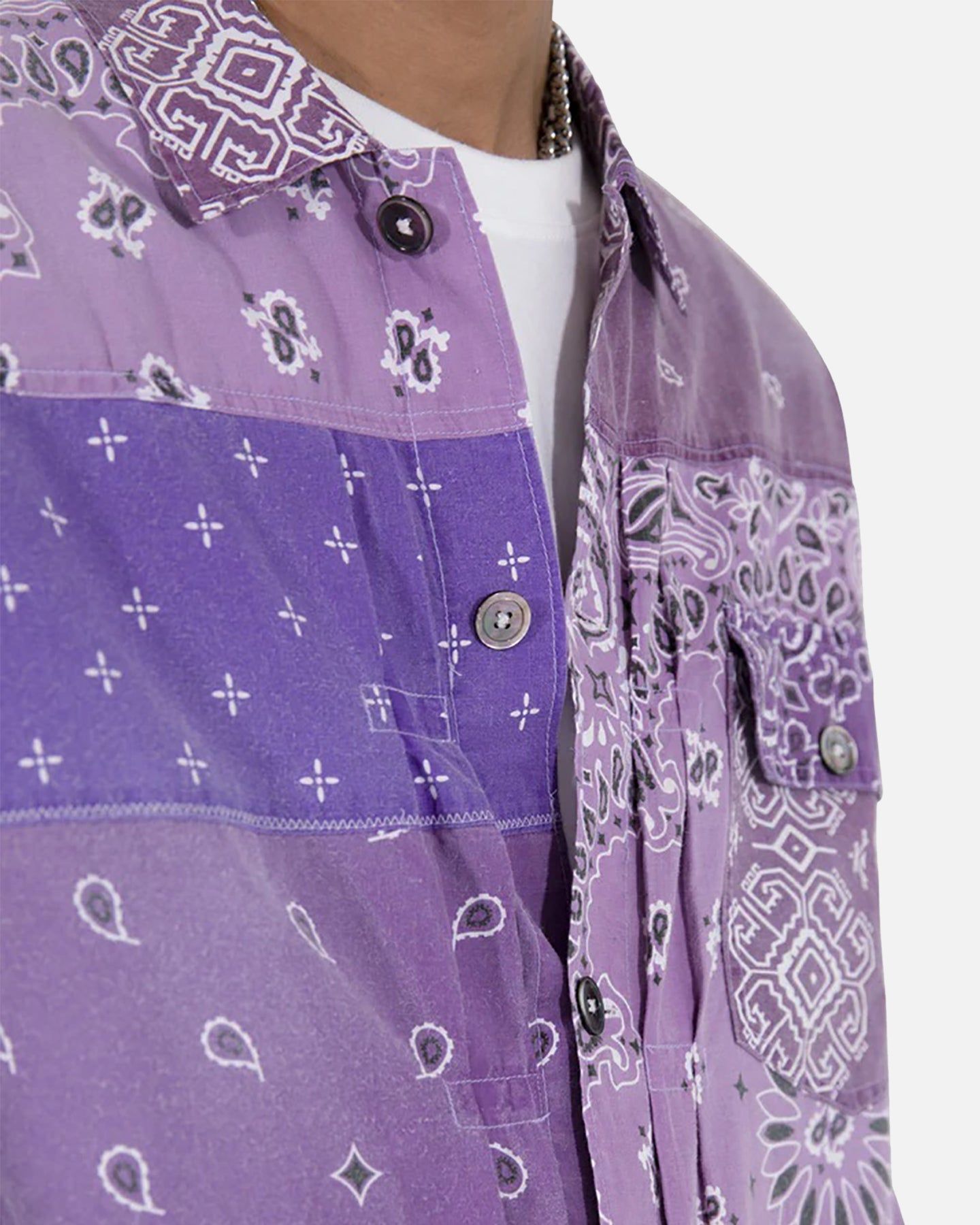 MNML Bandana Trucker Shirt Purple sold by Culture Kings product image thumbnail 5