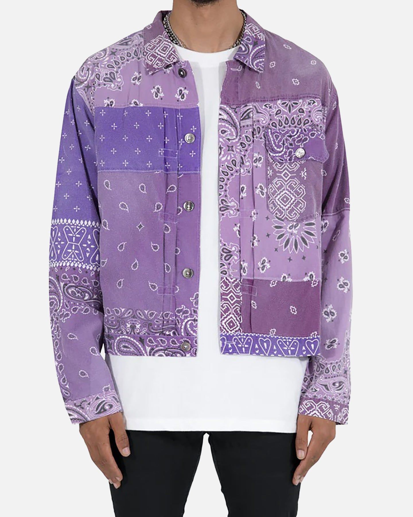 MNML Bandana Trucker Shirt Purple sold by Culture Kings