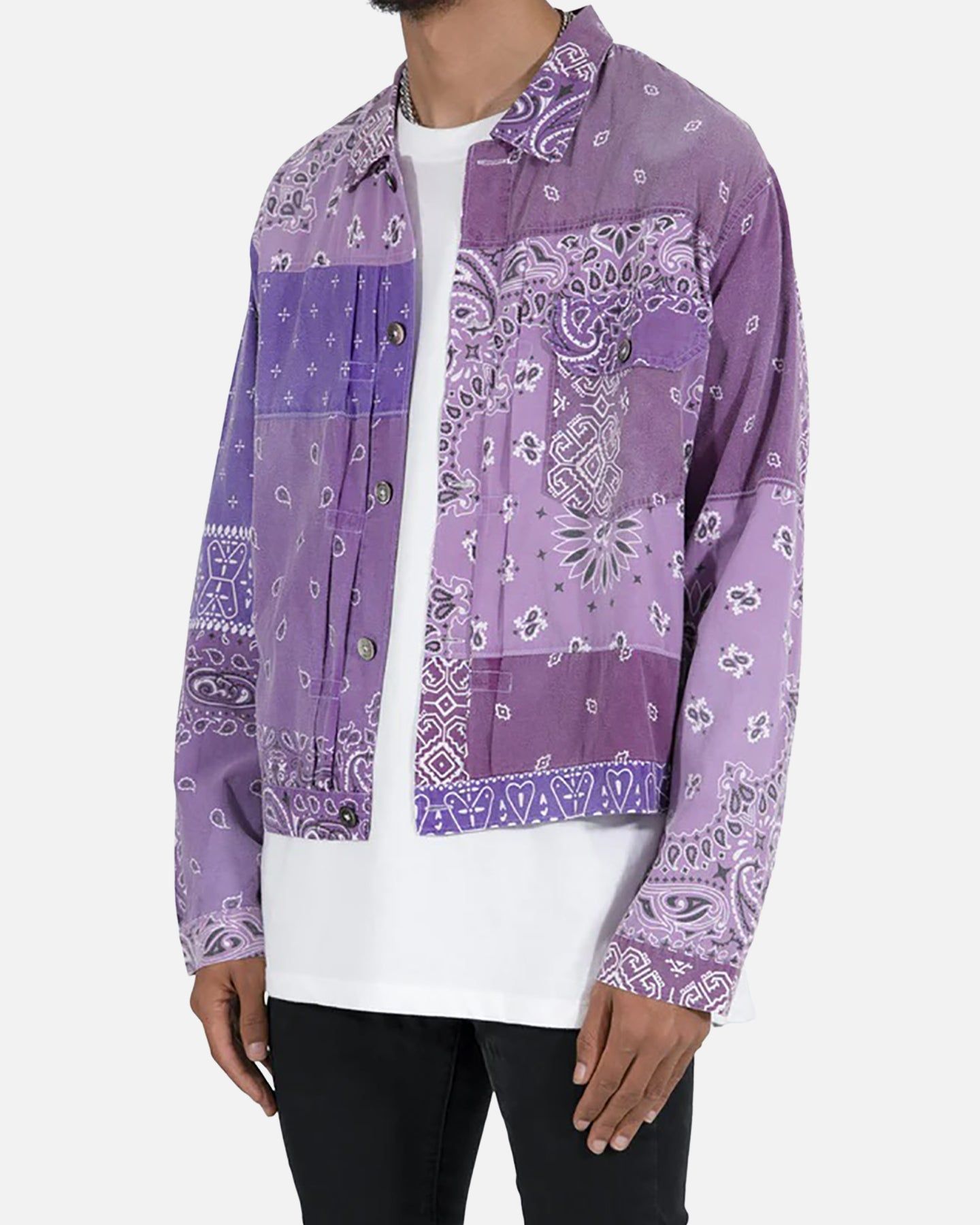 MNML Bandana Trucker Shirt Purple sold by Culture Kings product image thumbnail 2