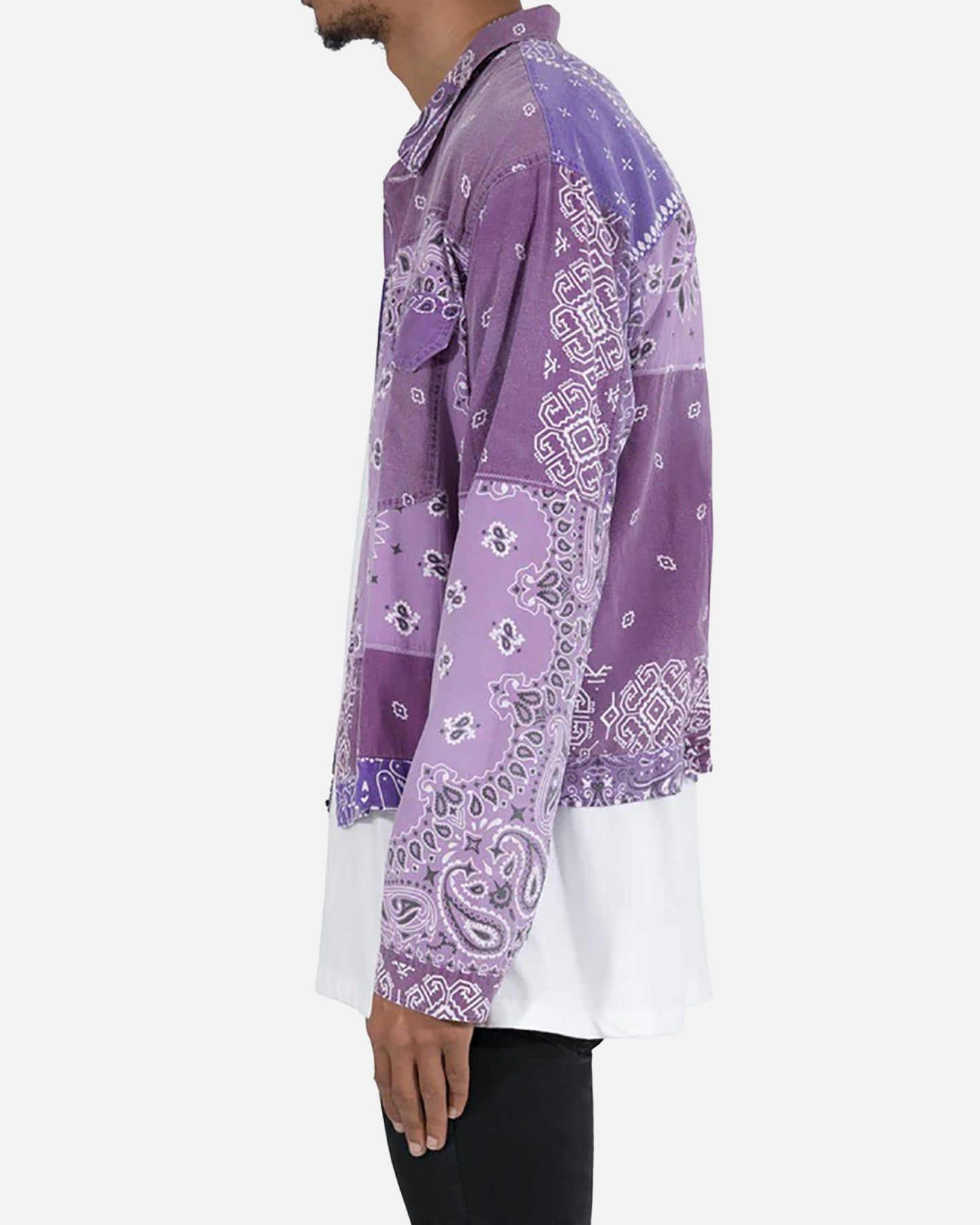 MNML Bandana Trucker Shirt Purple sold by Culture Kings product image thumbnail 3