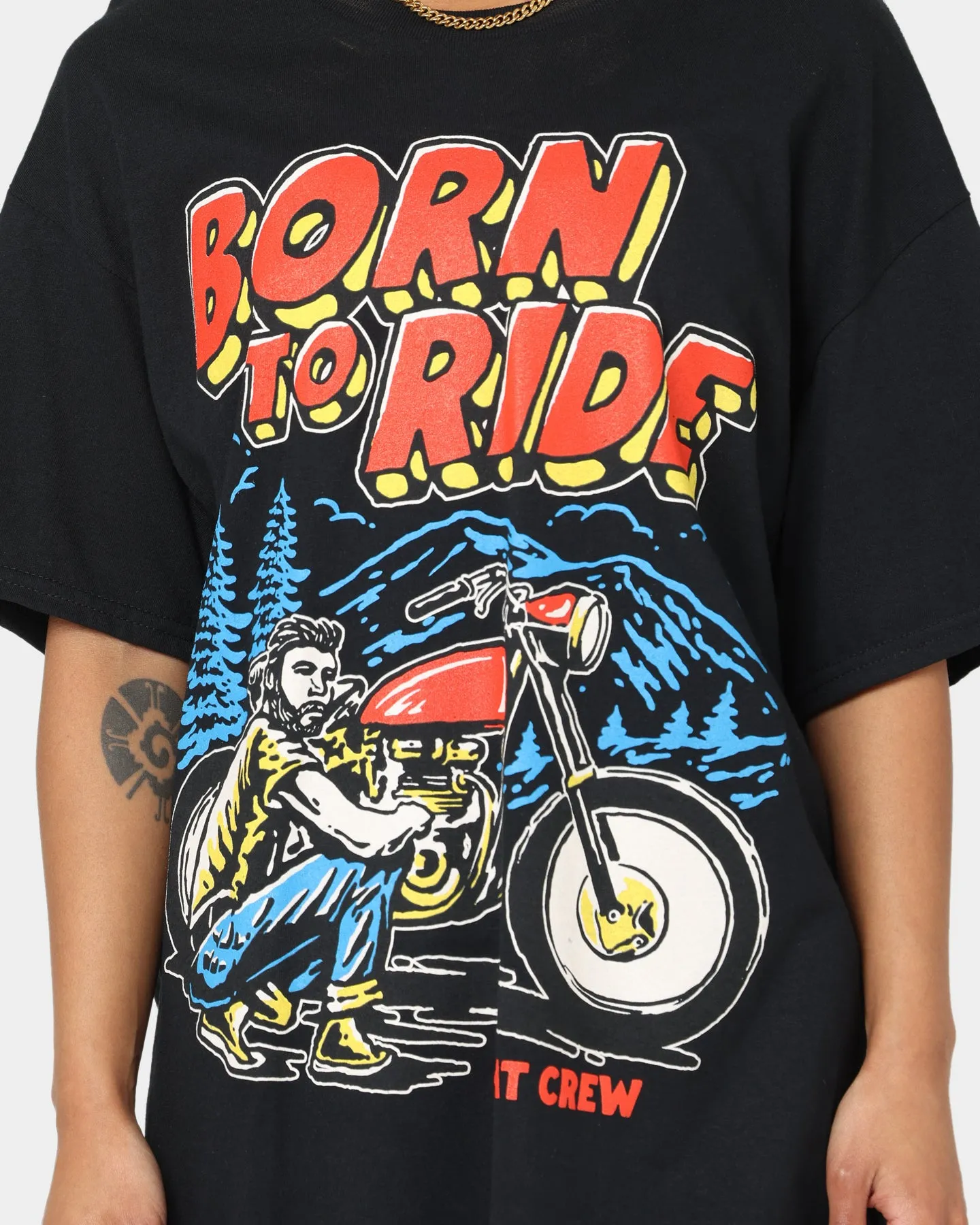 Goat Crew Born To Ride T-Shirt Black sold by Culture Kings product image thumbnail 3